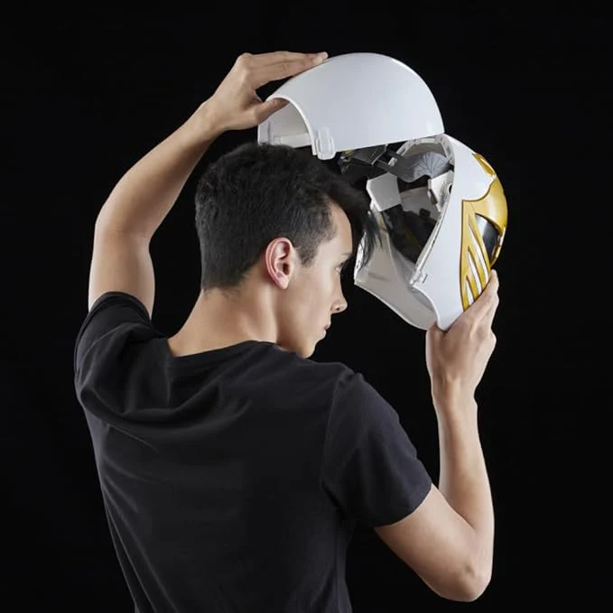 Power Rangers Lightning Collection Mighty Morphin White Ranger Helmet - Image 4