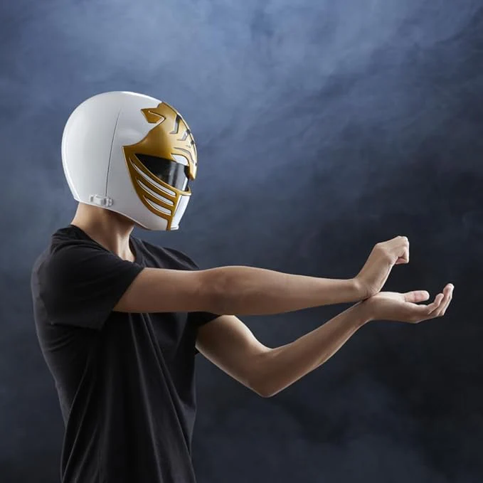 Power Rangers Lightning Collection Mighty Morphin White Ranger Helmet - Image 5