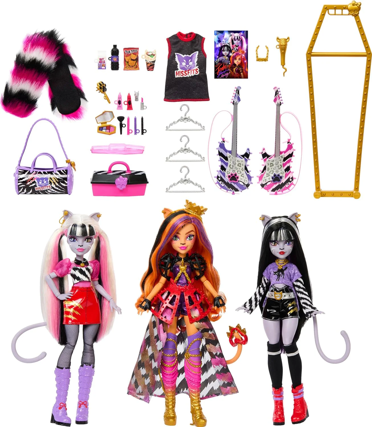 Mattel Monster High Dolls, the Hissfits Band three pack - Image 3