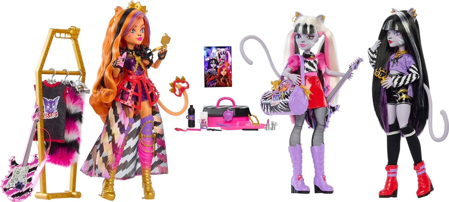 Mattel Monster High Dolls, the Hissfits Band three pack - Image 4