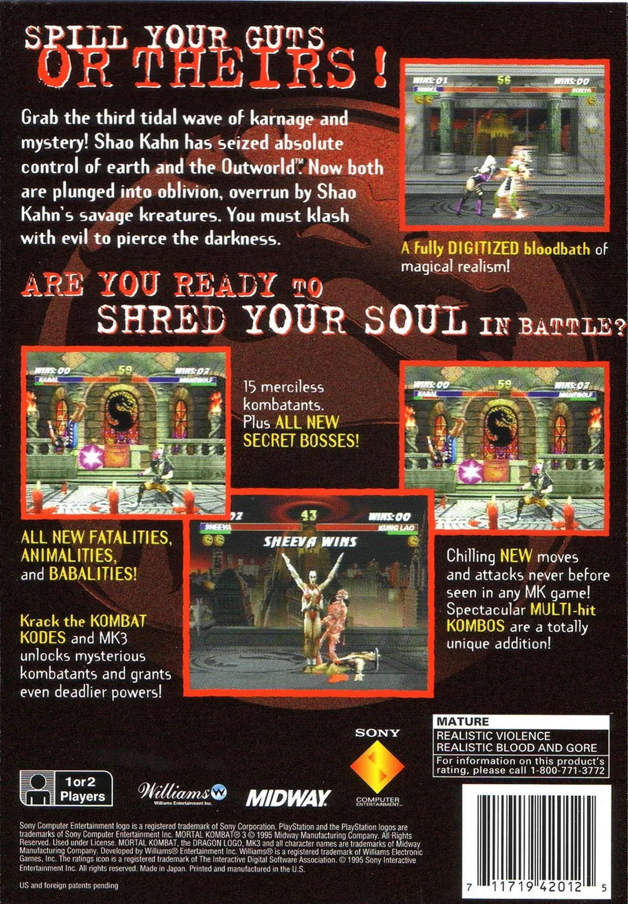 Mortal Kombat 3 - PlayStation - Image 2