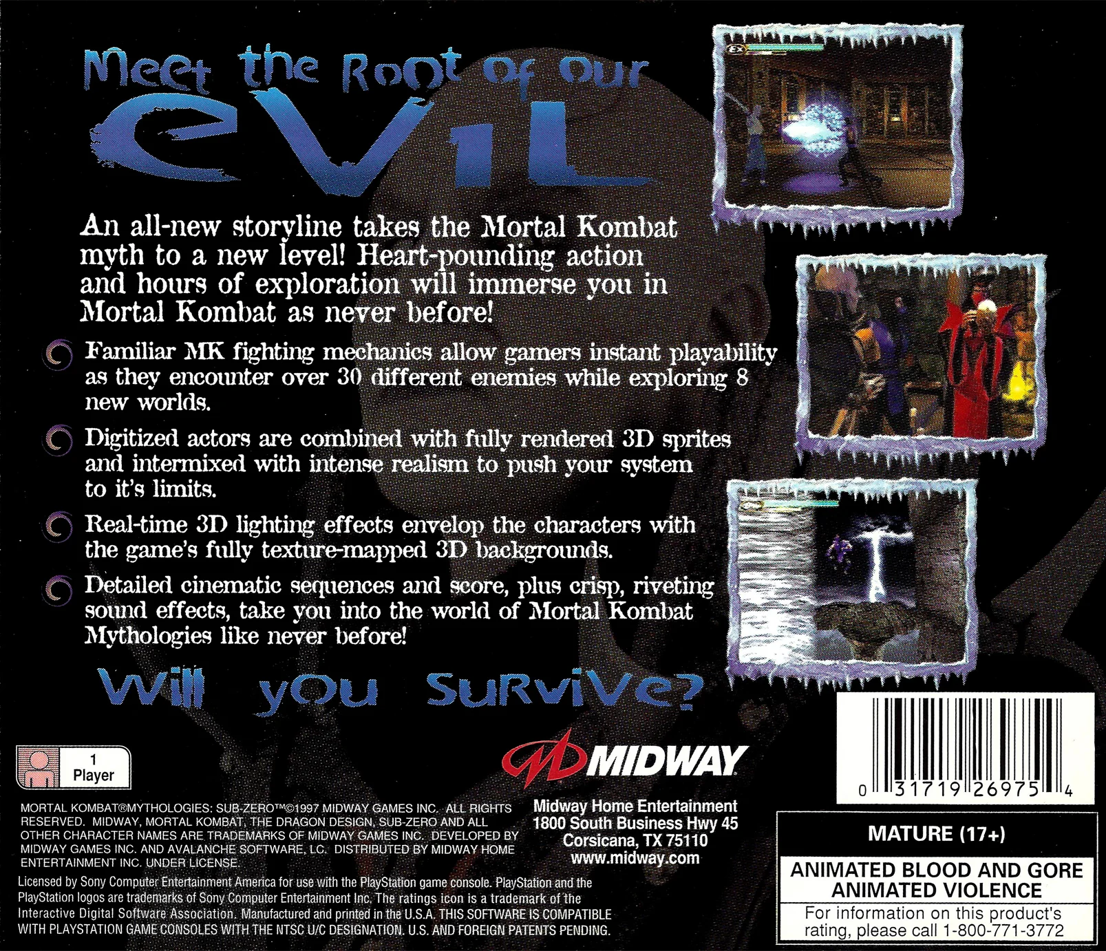 Mortal Kombat Mythologies: Sub-Zero - PlayStation - Image 2