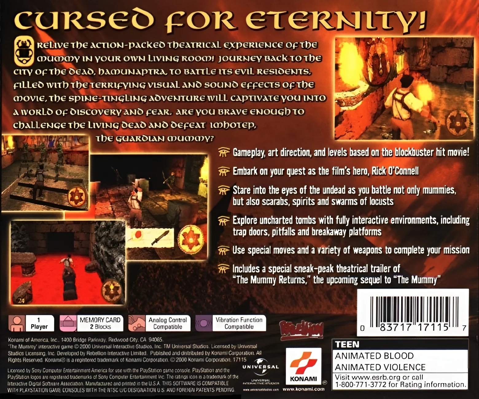 The Mummy - PlayStation - Image 2