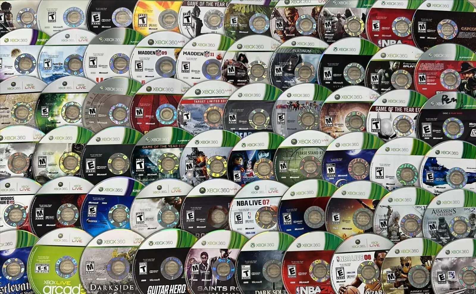 Mystery Mixed Lot of 15 Microsoft Xbox 360 Games