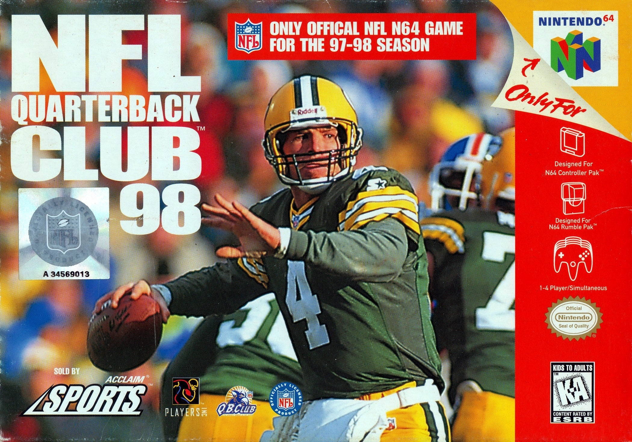 NFL Quarterback Club 98 - Nintendo 64