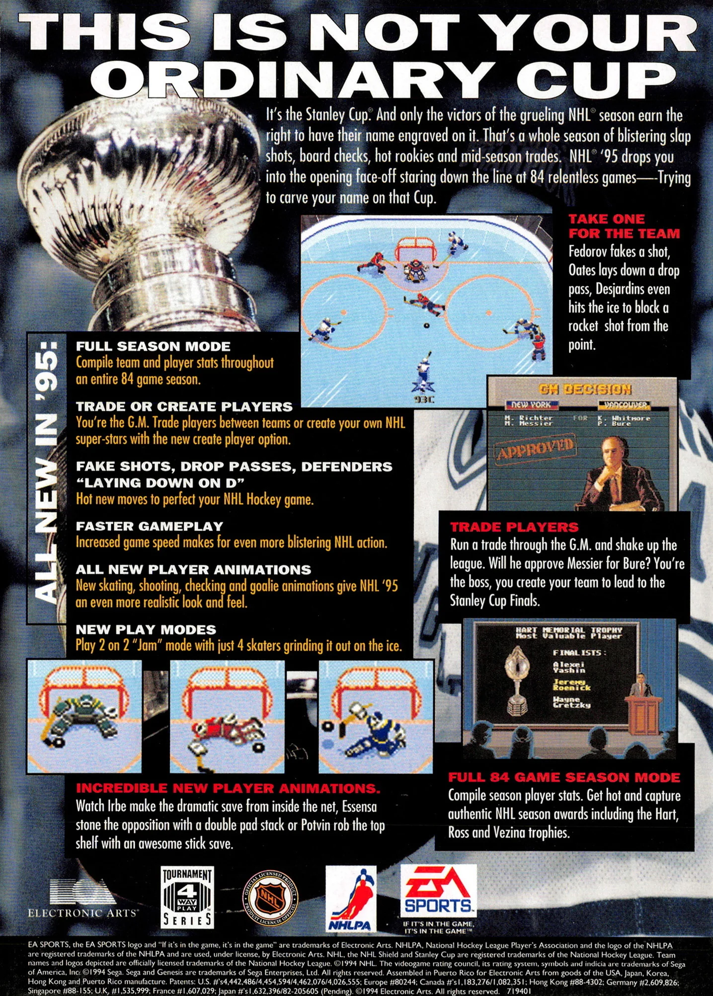 NHL 95 - Sega Genesis - Image 2