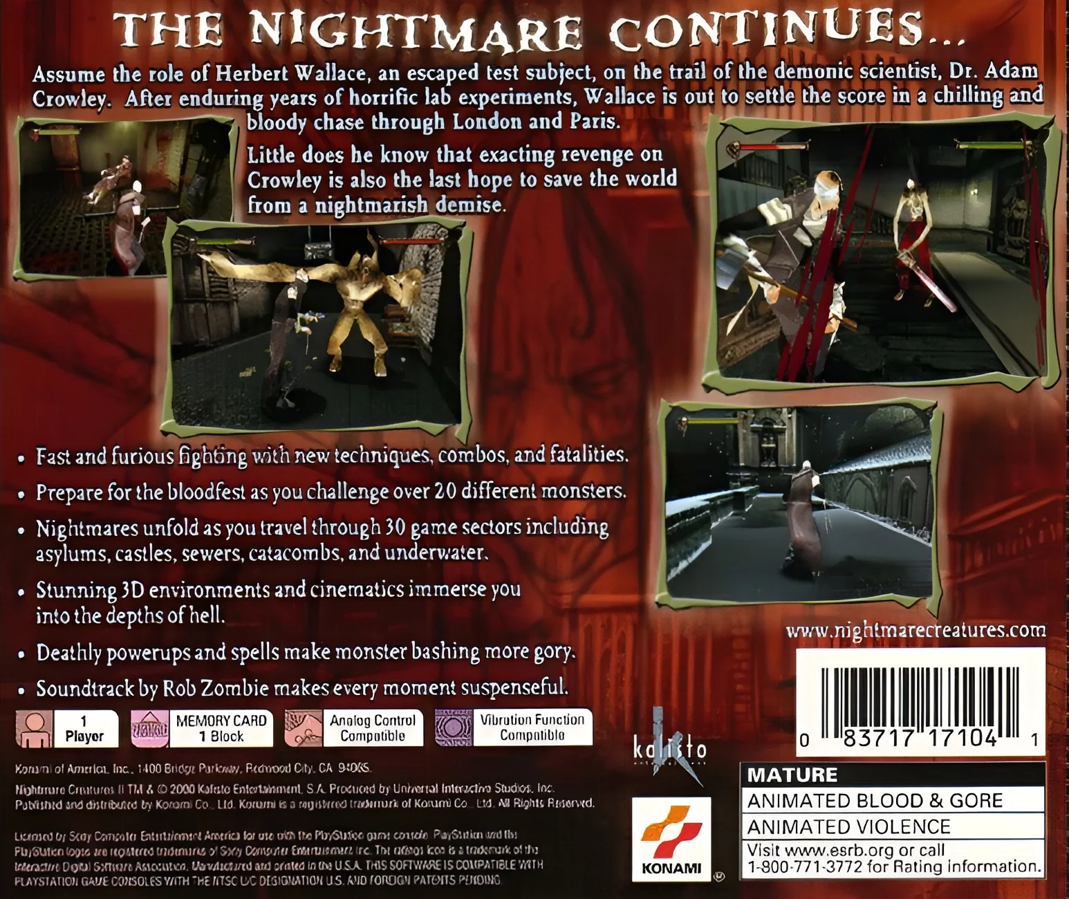 Nightmare Creatures II - PlayStation - Image 2