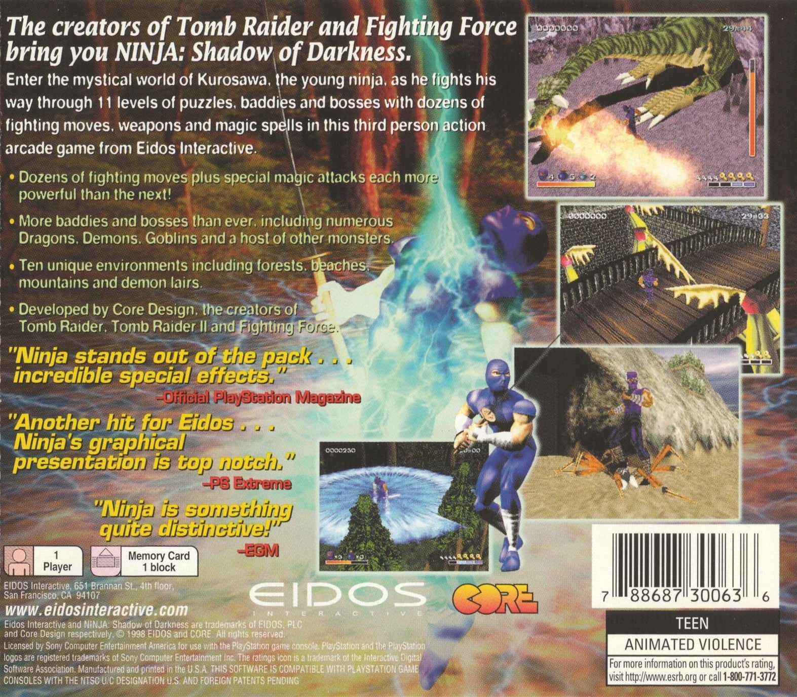 Ninja Shadow of Darkness - PlayStation - Image 2