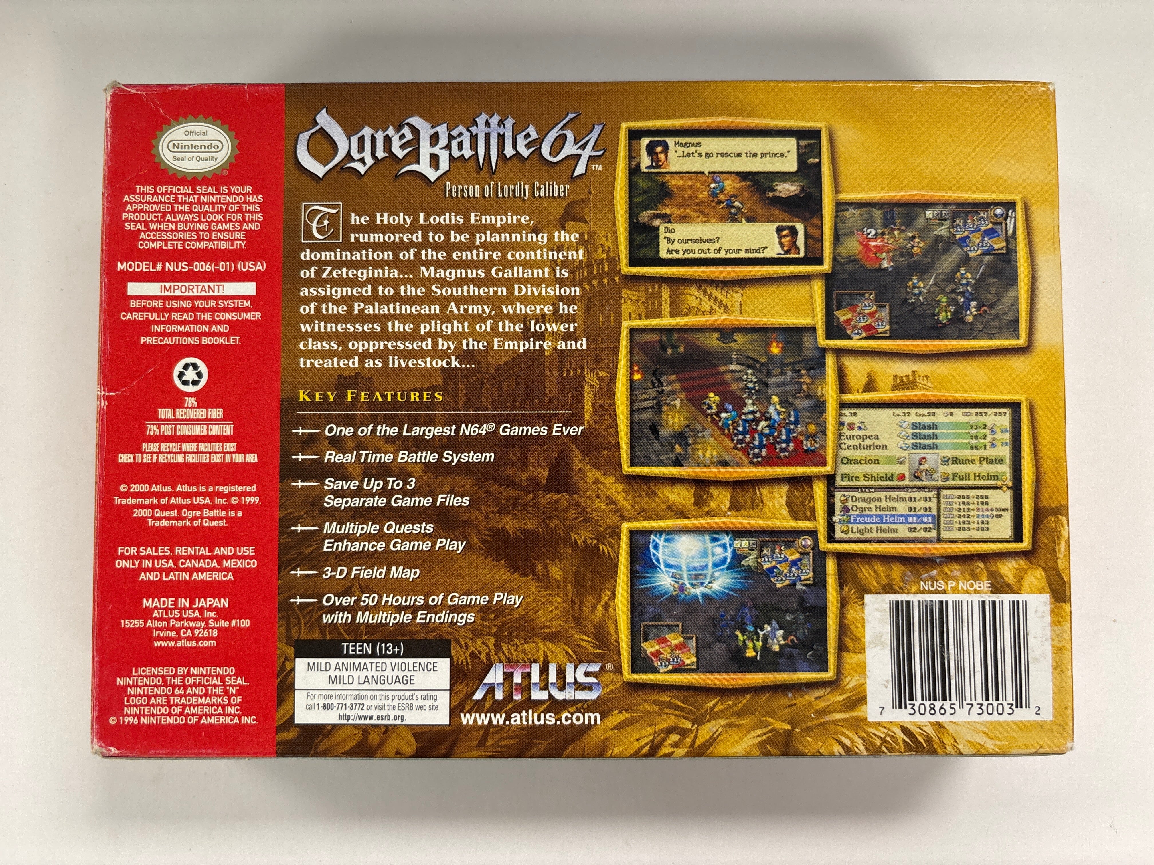 Ogre Battle 64 - Nintendo 64 N64 Box & Manuals Only No Game - Image 3