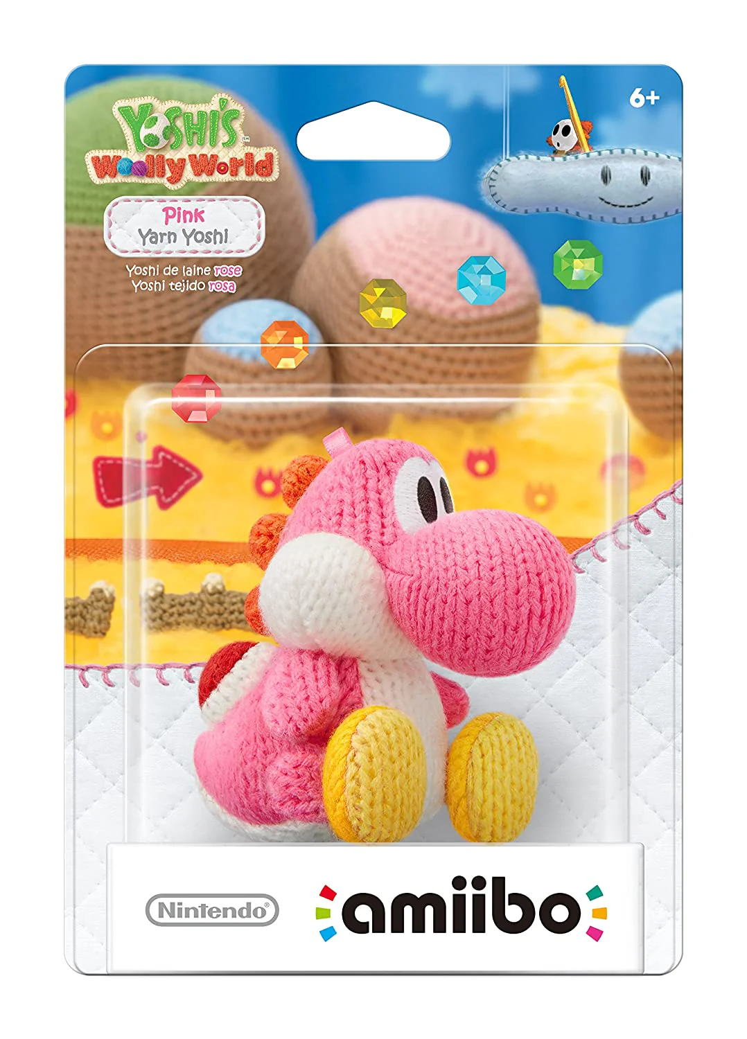 amiibo Yoshi's Woolly World Pink Yarn Yoshi - Image 2