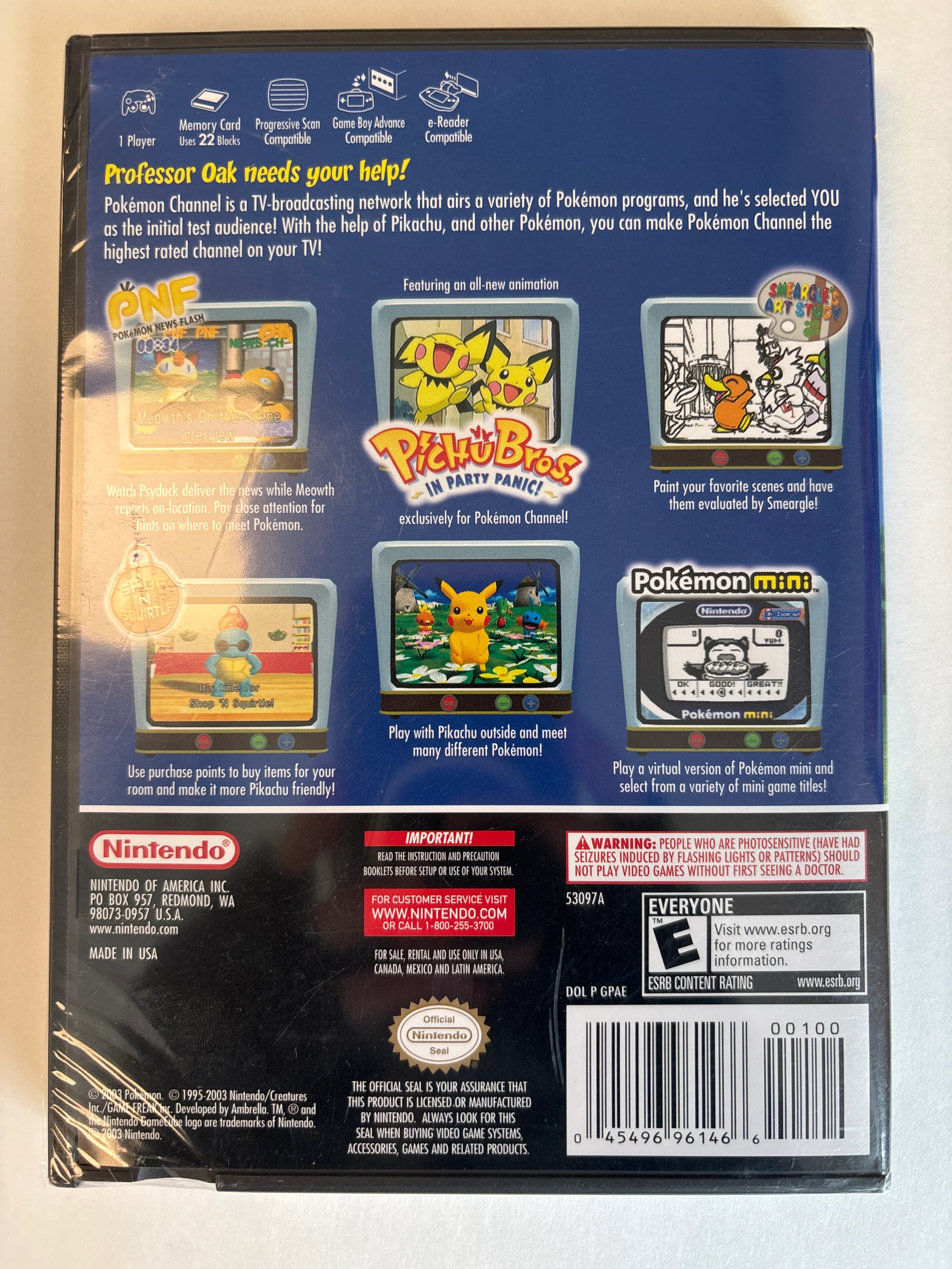 Pokemon Channel Nintendo GameCube Game Brand New & Factory Sealed! - Image 2