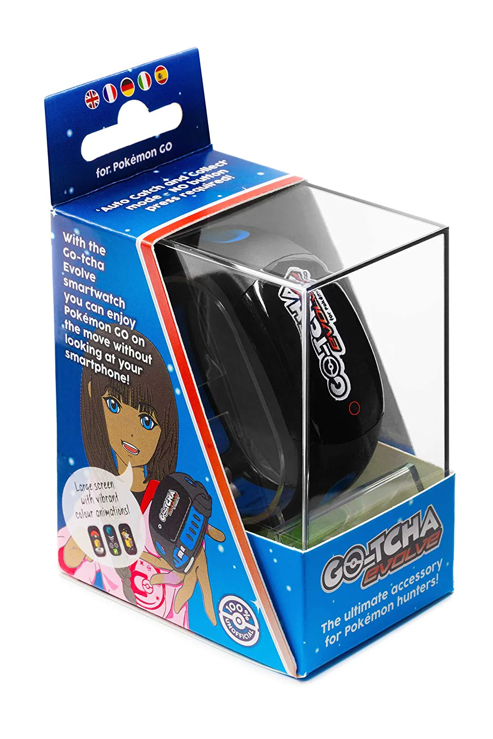 Pokemon Go GO-TCHA Evolve LED-Touch Wristband Accessory Auto Catch - Blue/Black - Image 5