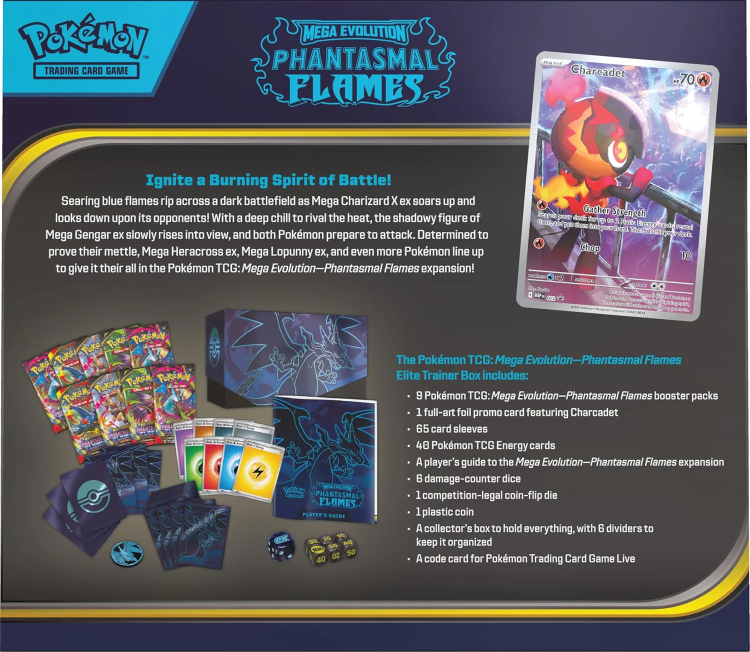 Pokemon TCG: Mega Evolution Phantasmal Flames Elite Trainer Box - Image 2