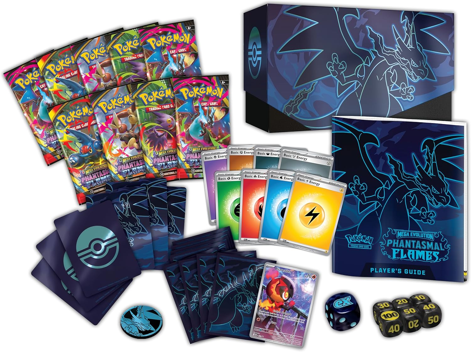 Pokemon TCG: Mega Evolution Phantasmal Flames Elite Trainer Box - Image 3