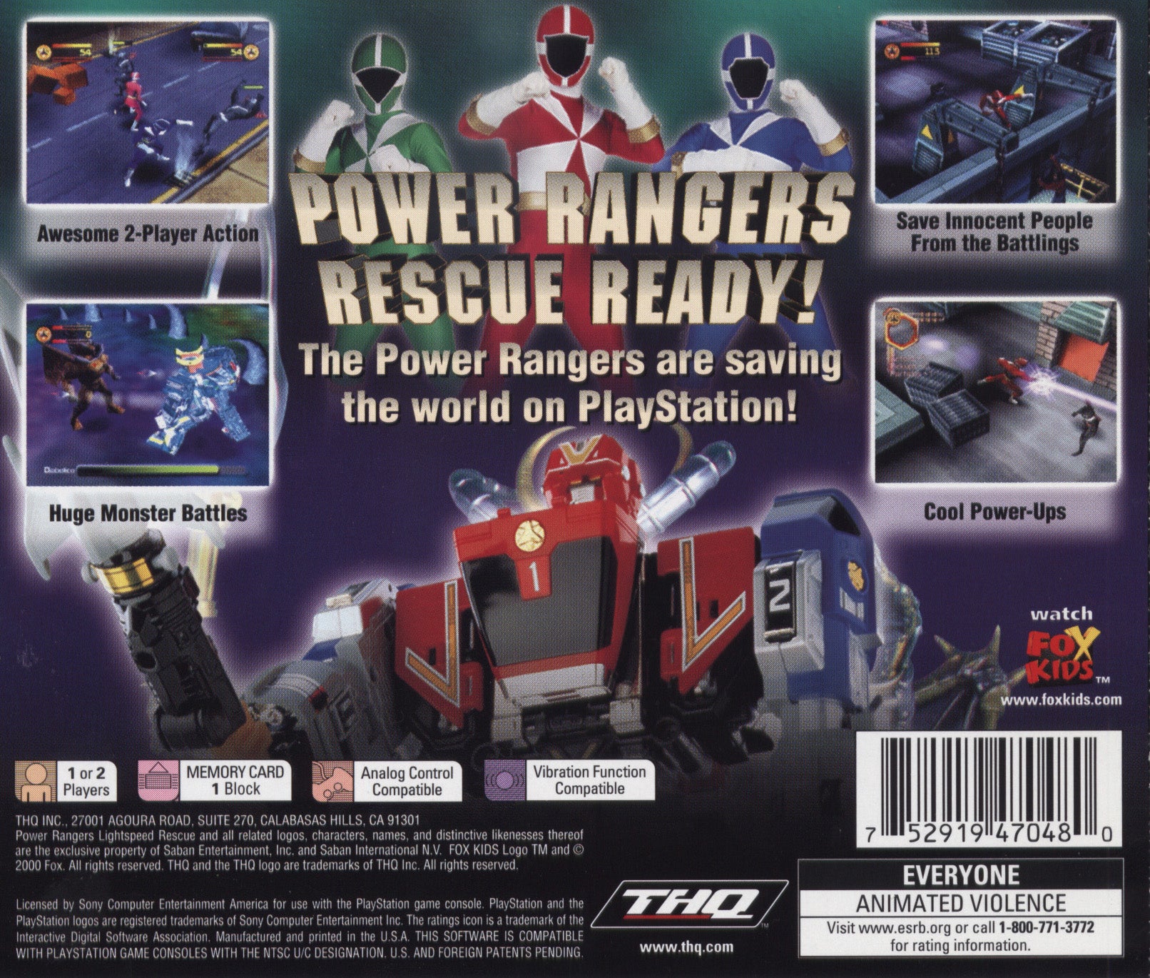 Power Rangers: Lightspeed Rescue - PlayStation - Image 2