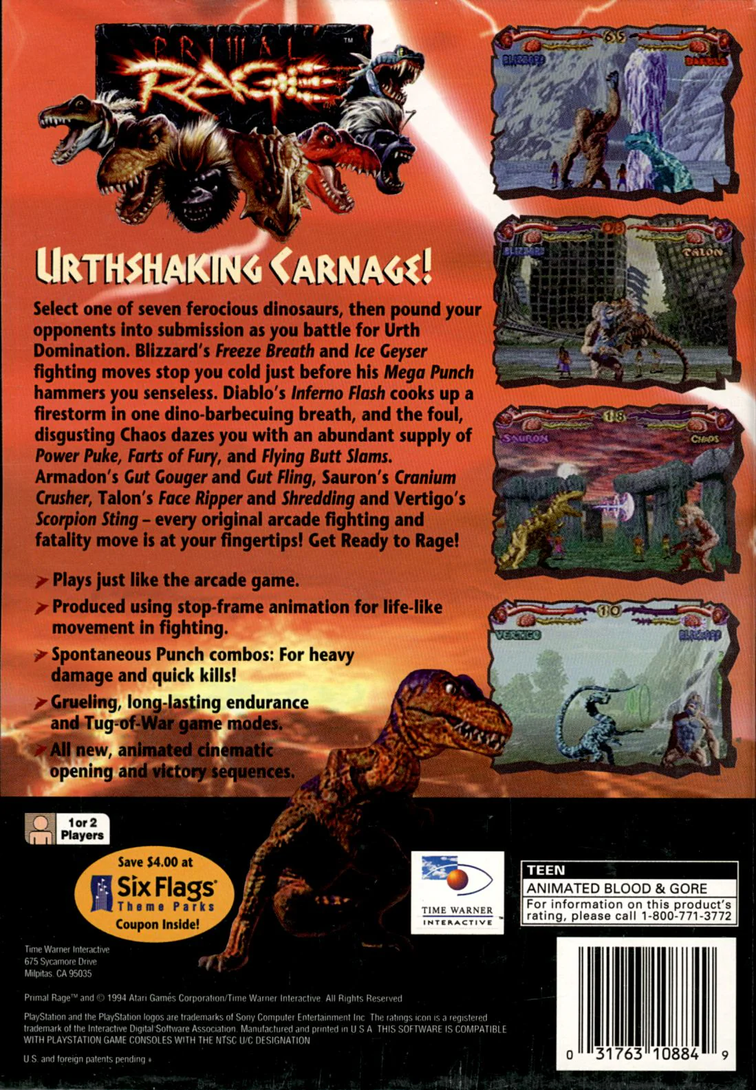 Primal Rage - PlayStation - Image 2