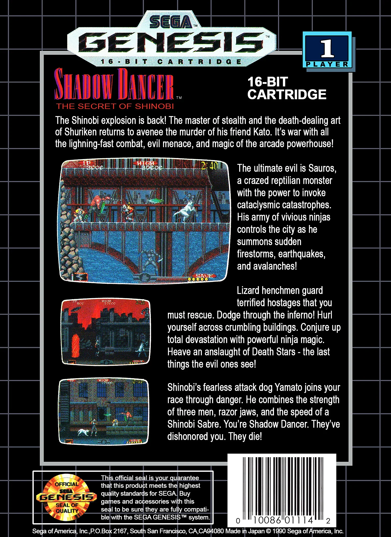 Shadow Dancer The Secret of Shinobi - Sega Genesis - Image 2