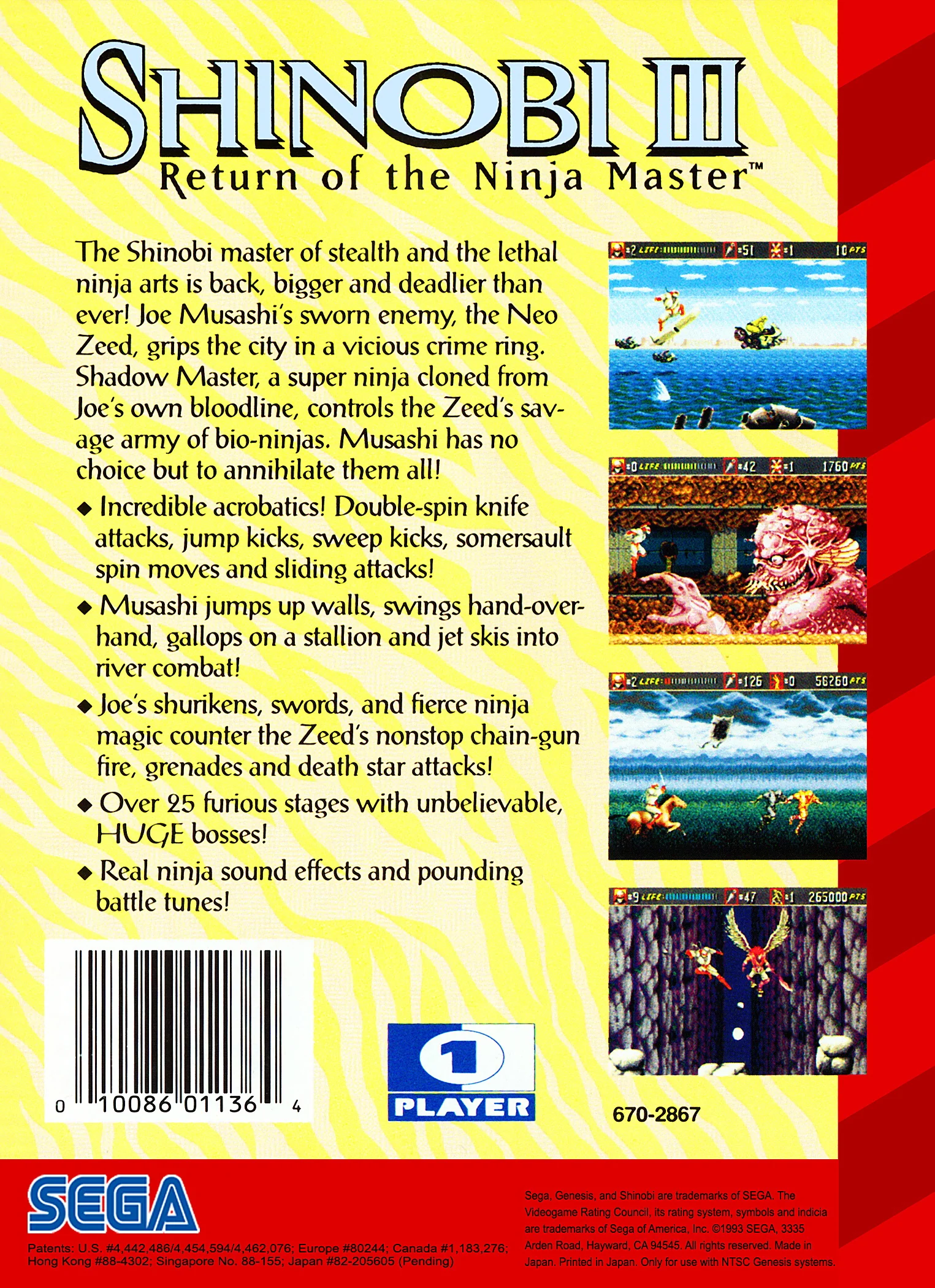 Shinobi III Return of the Ninja Master - Sega Genesis - Image 2