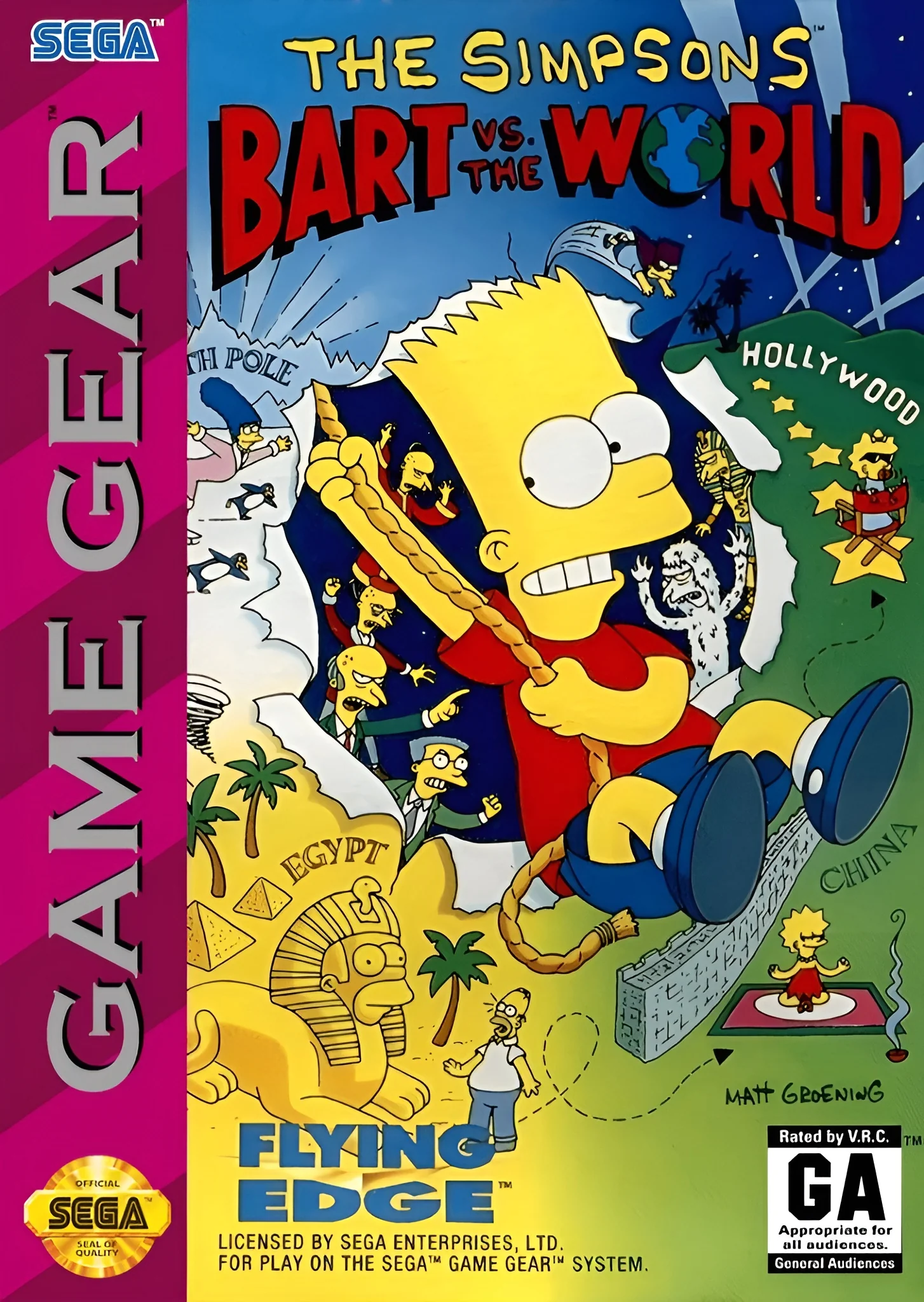 The Simpsons Bart vs the World - Sega Game Gear