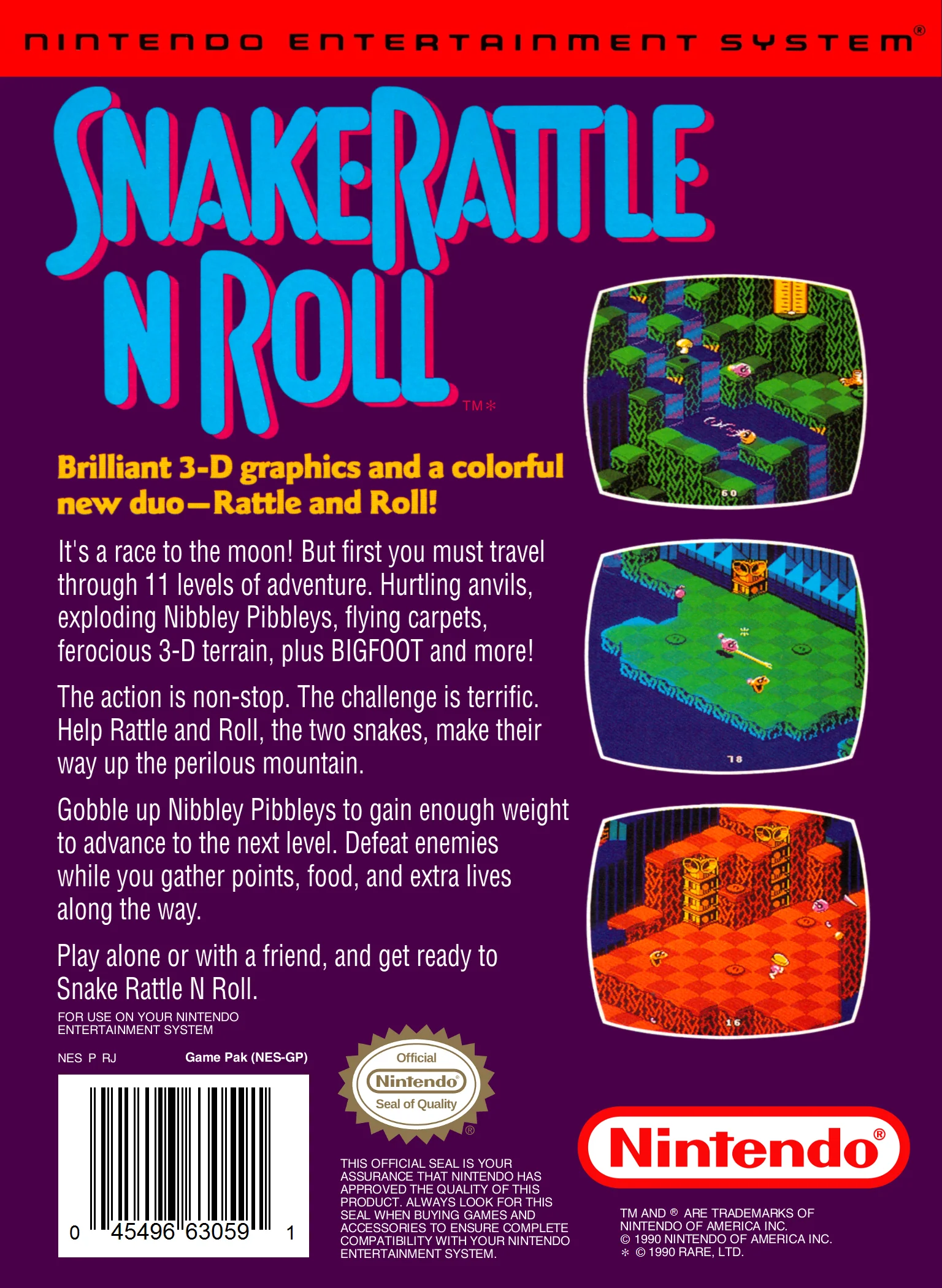 Snake Rattle n Roll - NES - Image 2