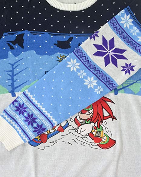 Sonic the Hedgehog Skiing Jumper / Ugly Christmas Sweater - Small - Image 2