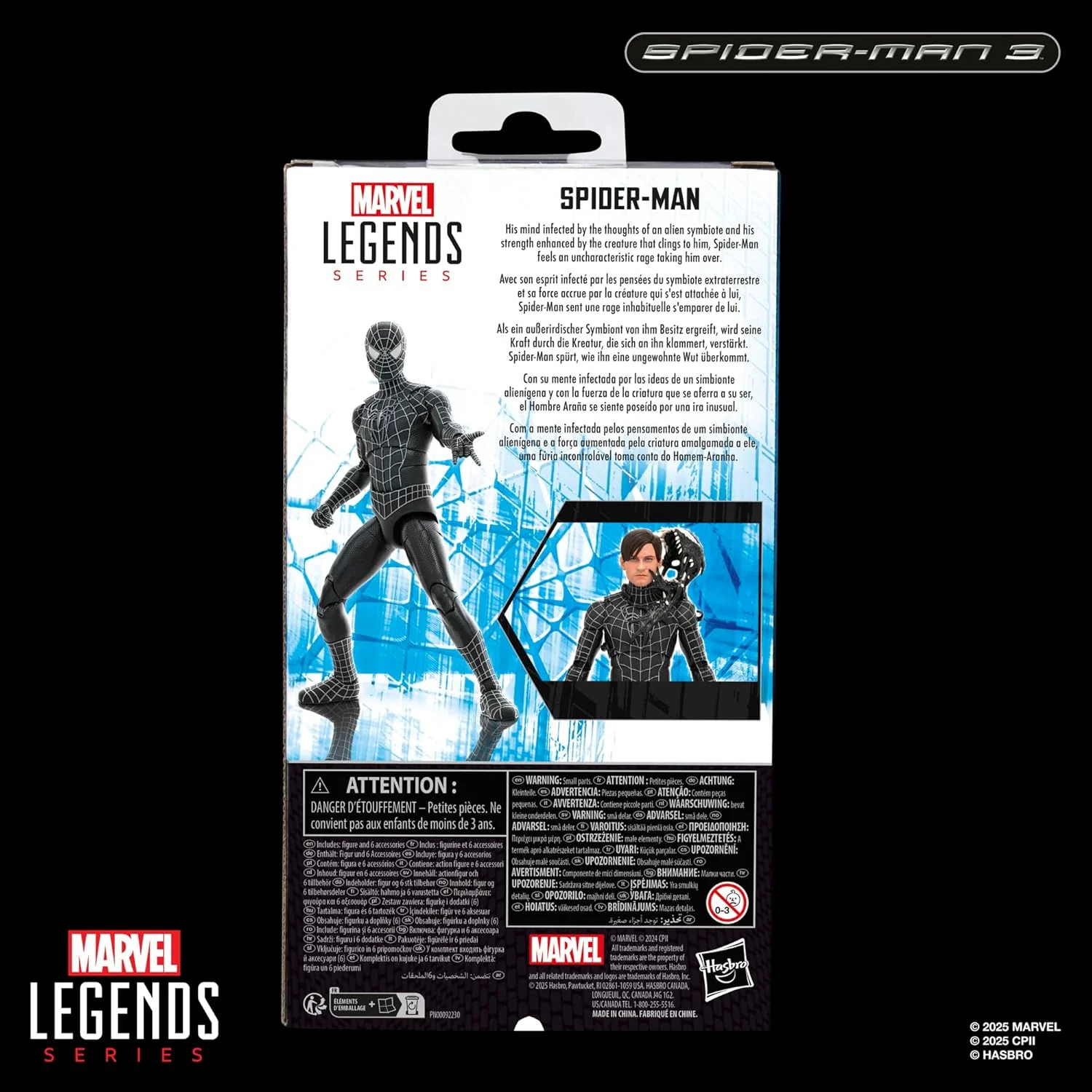 Marvel Legends Spider-Man Spider-Man 3 Symbiote Suit 6" Action Figure - Image 3