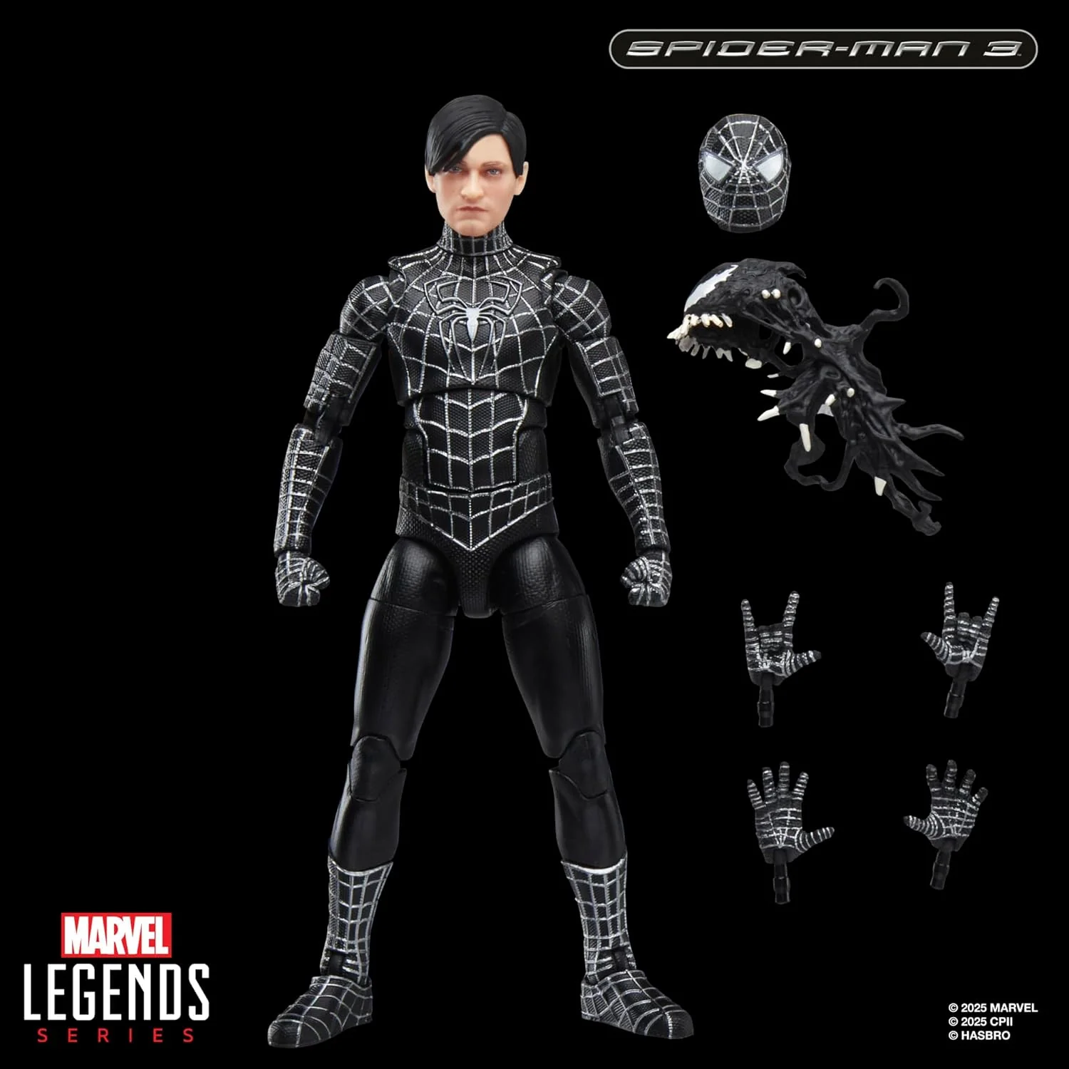 Marvel Legends Spider-Man Spider-Man 3 Symbiote Suit 6" Action Figure - Image 5