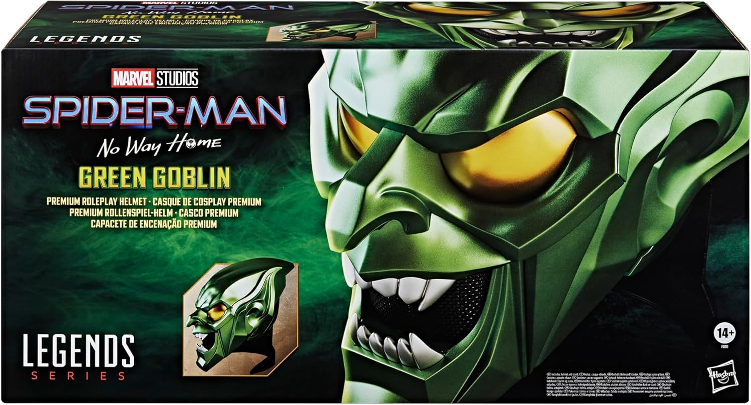 Marvel Legends Spider-Man: No Way Home Green Goblin Premium Roleplay Helmet Prop Replica - Image 2