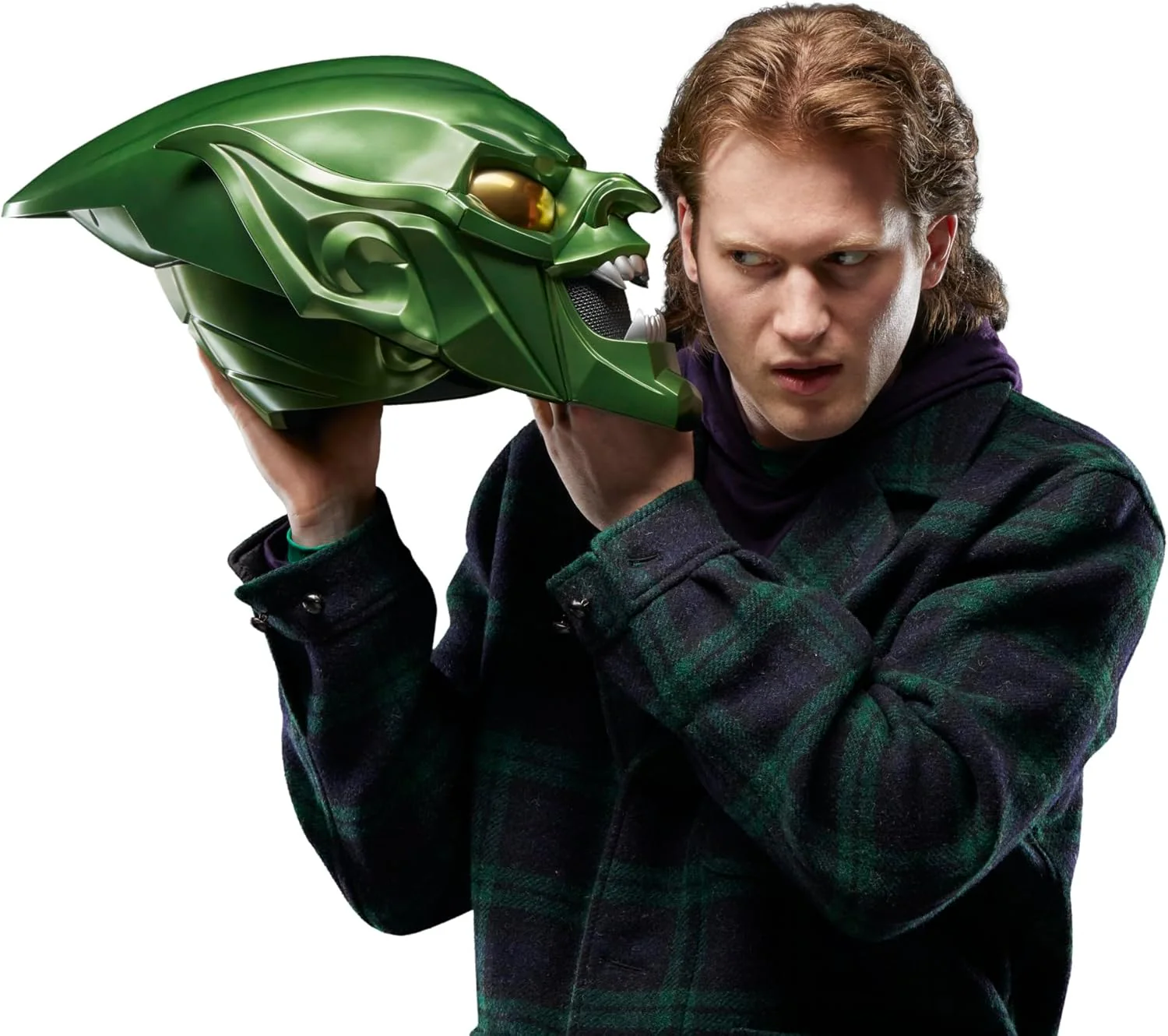 Marvel Legends Spider-Man: No Way Home Green Goblin Premium Roleplay Helmet Prop Replica - Image 5