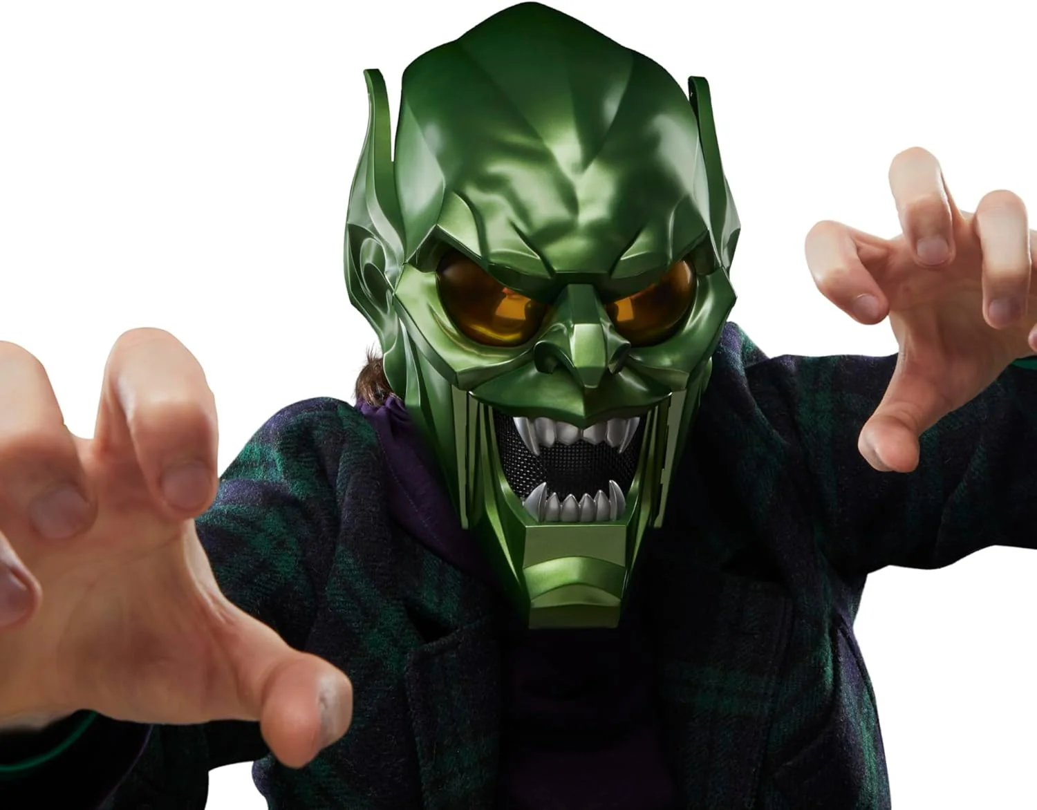 Marvel Legends Spider-Man: No Way Home Green Goblin Premium Roleplay Helmet Prop Replica - Image 6