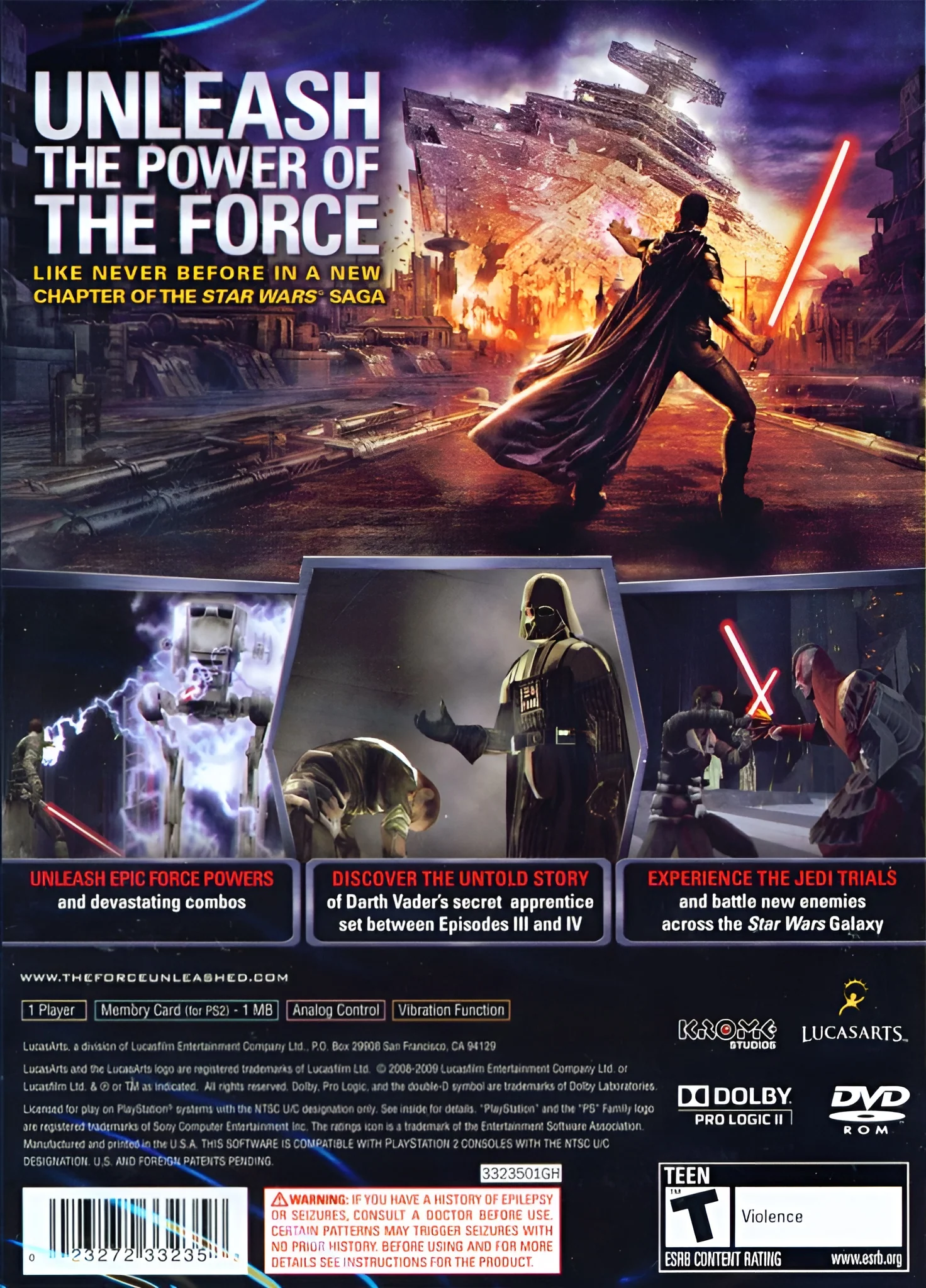 Star Wars: The Force Unleashed - PlayStation 2 - Image 2