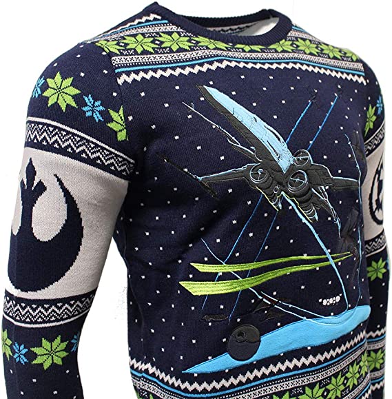 Star Wars X-Wing Battle of Yavin Jumper / Ugly Christmas Sweater - XS - Image 3