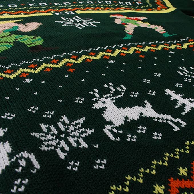 Street Fighter Guile vs Cammy Jumper / Ugly Christmas Sweater - XS - Image 2