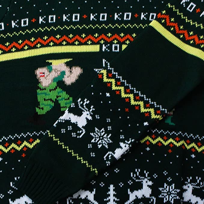 Street Fighter Guile vs Cammy Jumper / Ugly Christmas Sweater - XS - Image 3