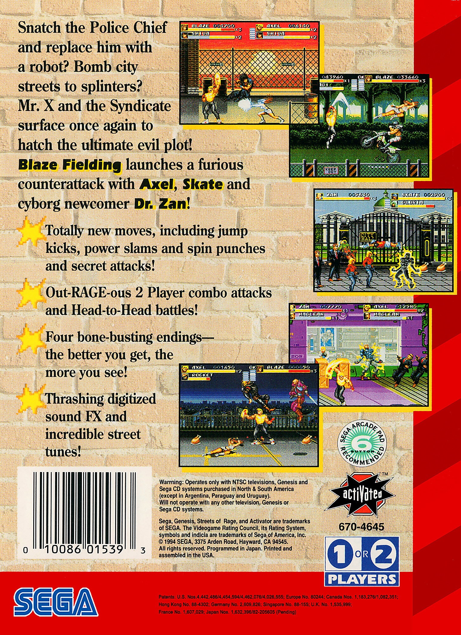 Streets of Rage 3 - Sega Genesis - Image 2
