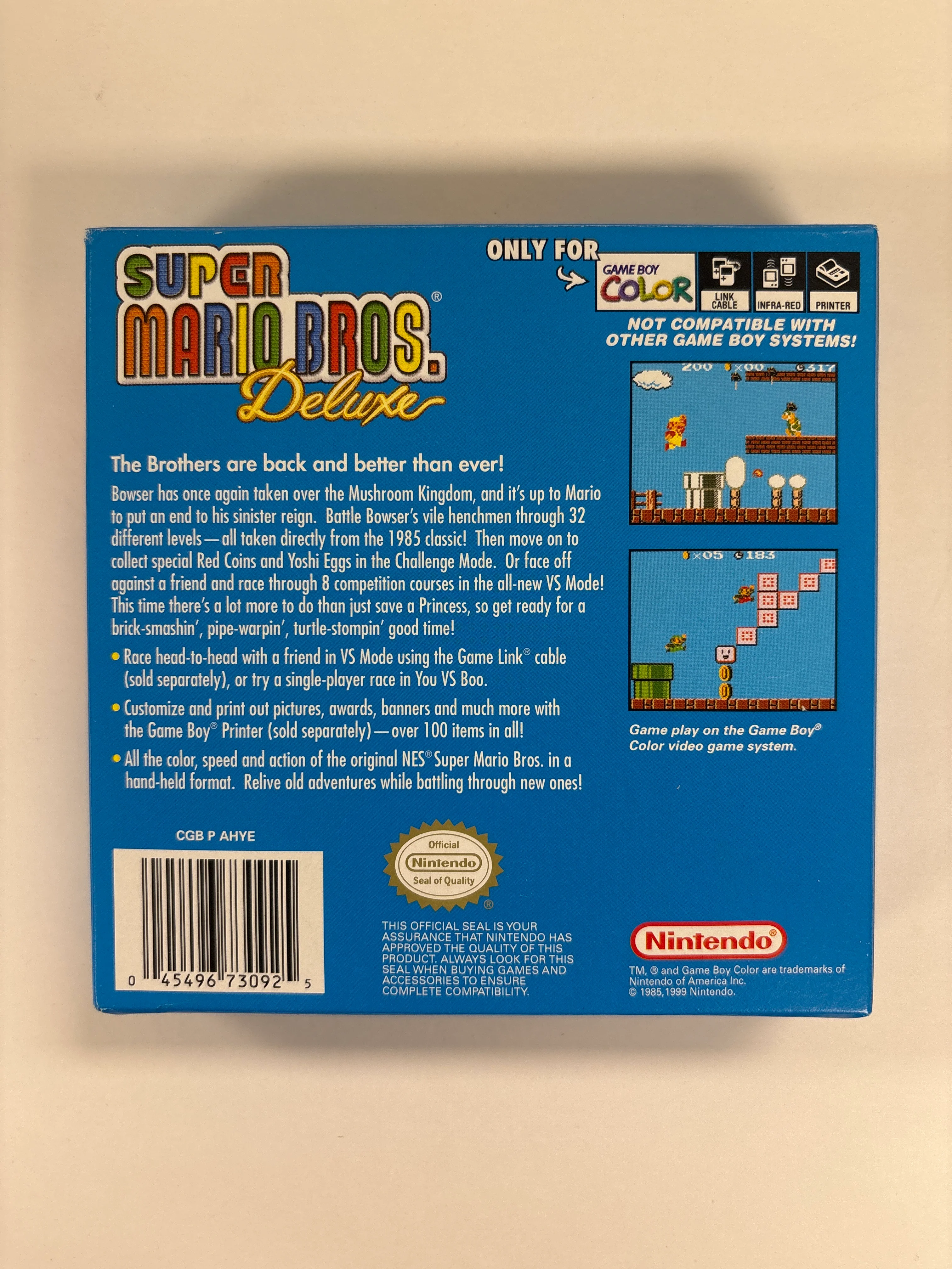 Super Mario Bros Deluxe - Game Boy Color Box & Manuals Only No Game - Image 3