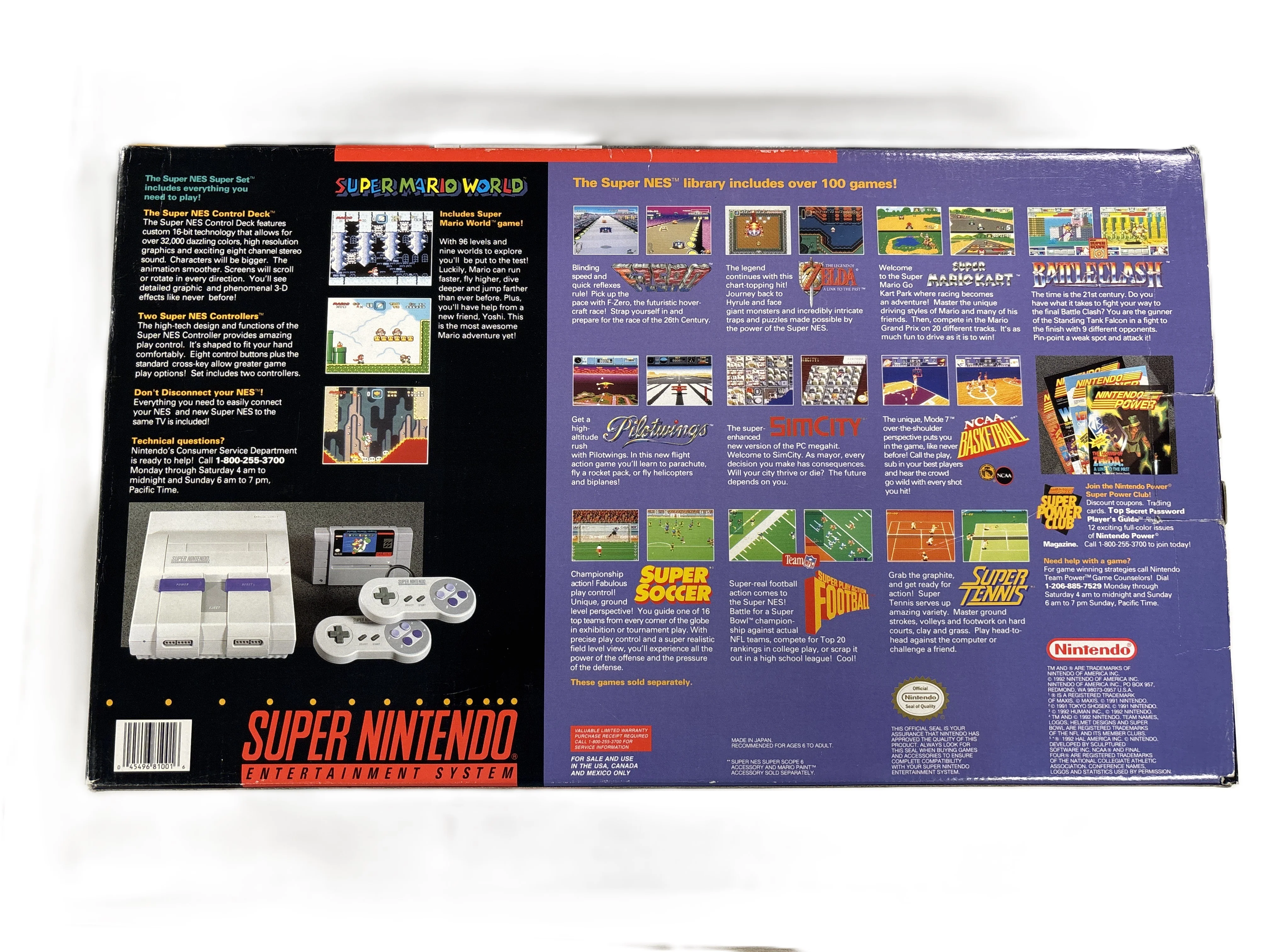 Super NES Super Set Nintendo Box & Manuals Only No Game or Styrofoam - Image 2