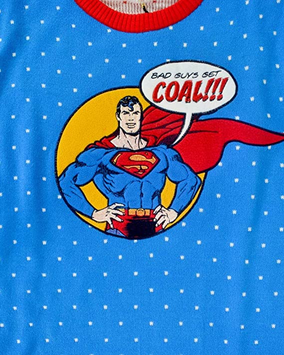 Superman 'Bad Guys Get Coal' Jumper / Ugly Christmas Sweater - XS - Image 4