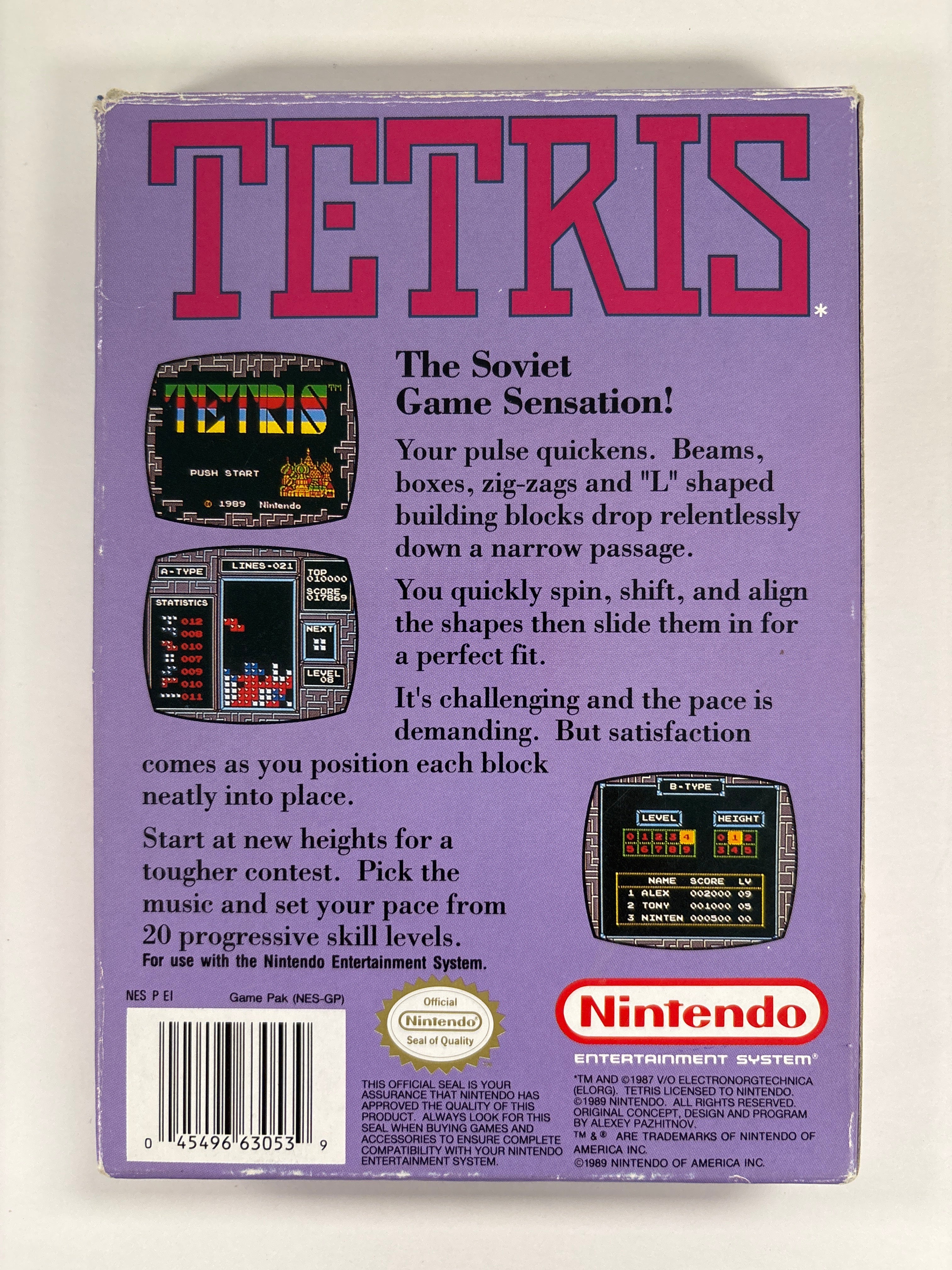 Tetris - NES Box Only No Game or Manuals - Image 2
