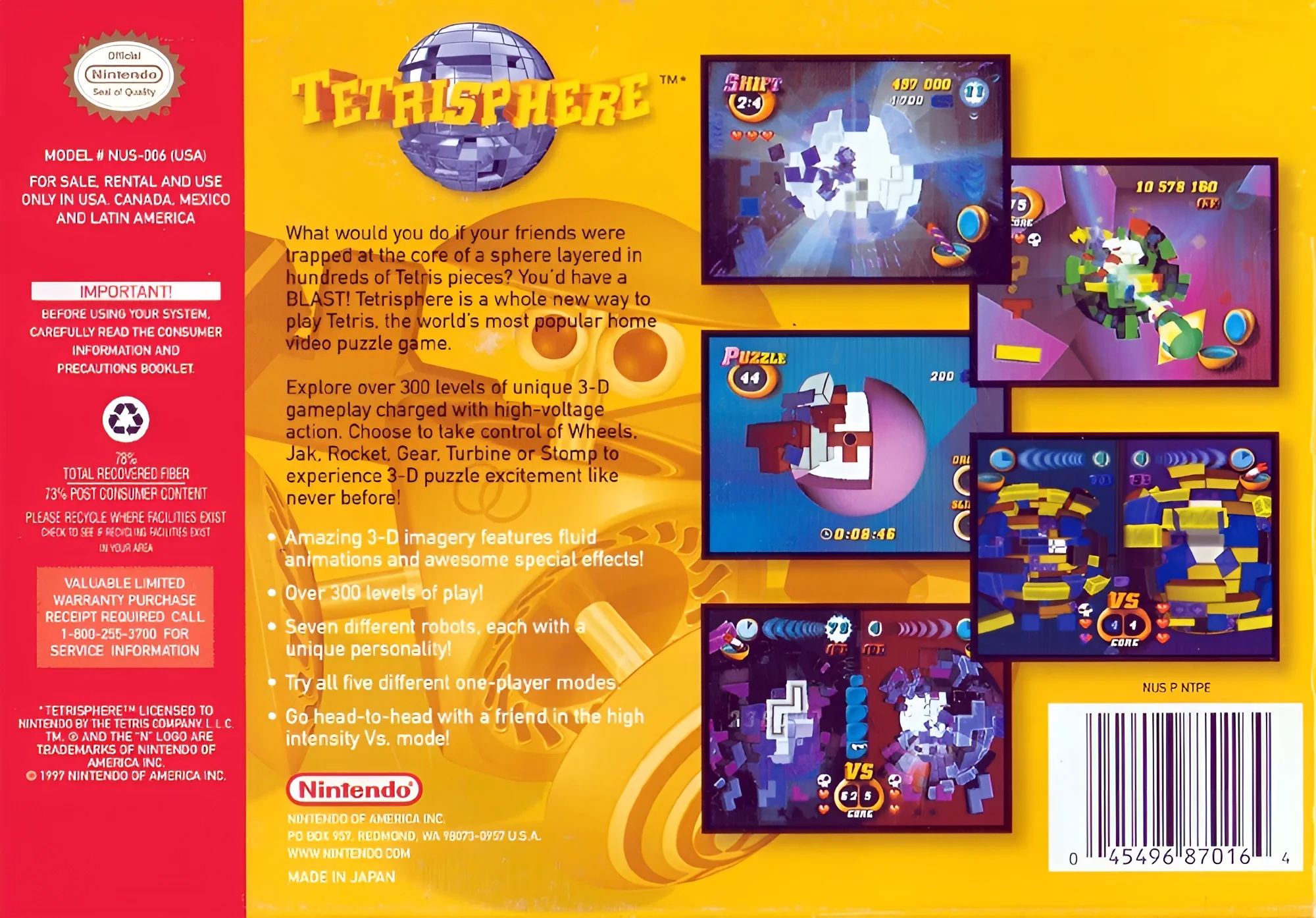 Tetrisphere - Nintendo 64 - Image 2