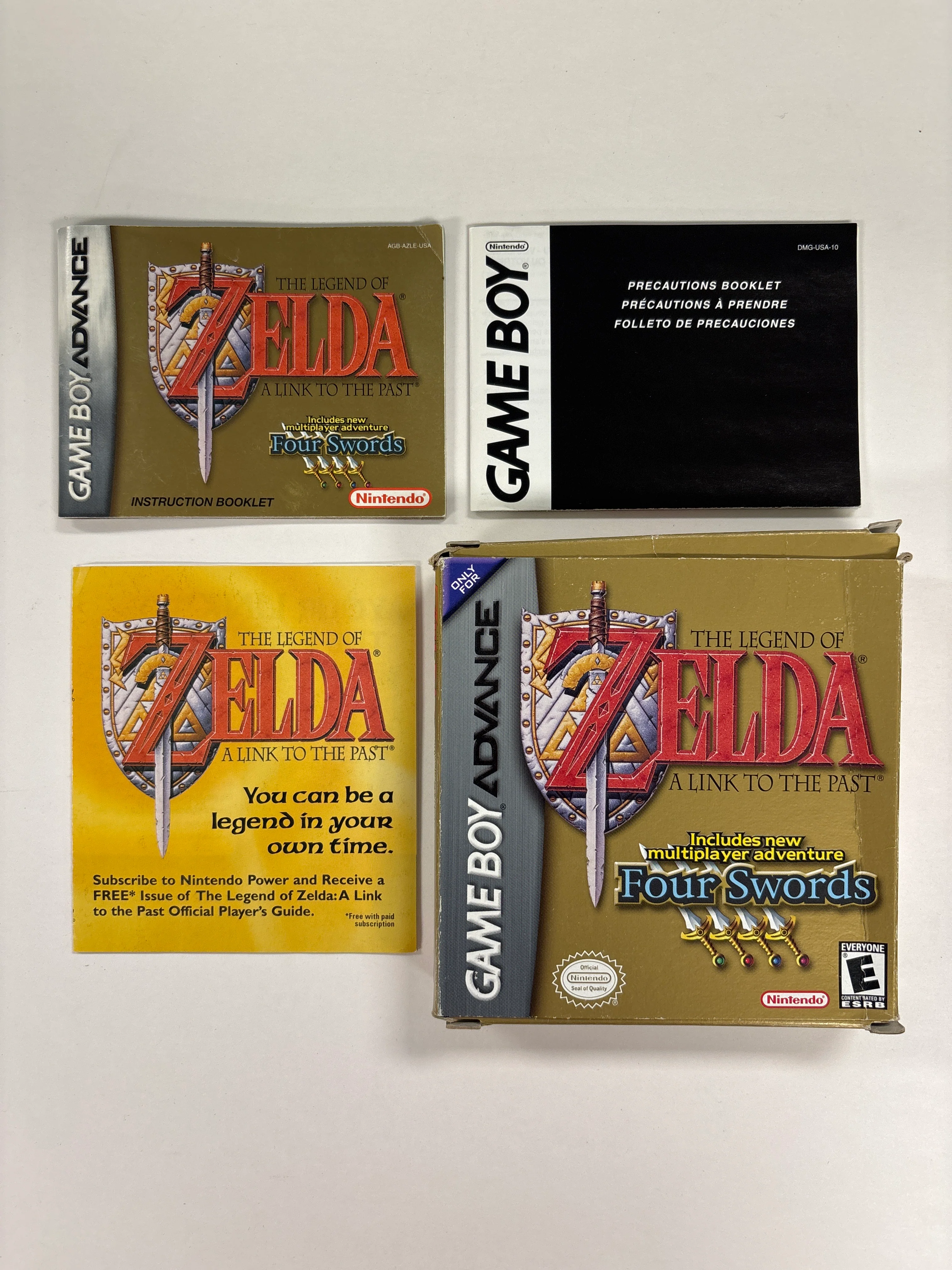 The Legend of Zelda: A Link to the Past & Four Swords - Game Boy Advance Box & Manuals Only No Game