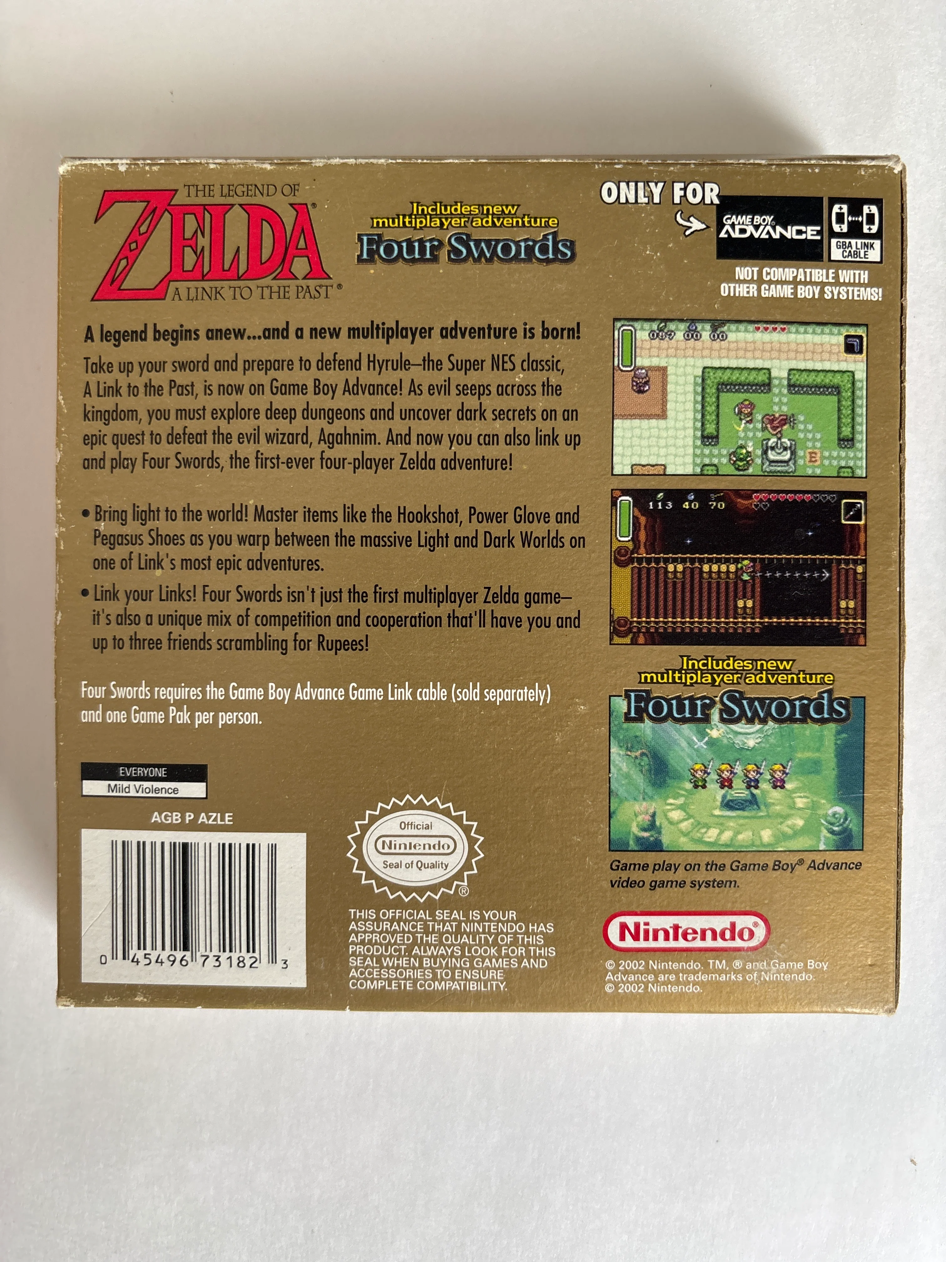 The Legend of Zelda: A Link to the Past Four Swords - Nintendo Game Boy Advance Box & Manuals Only No Game - Image 3