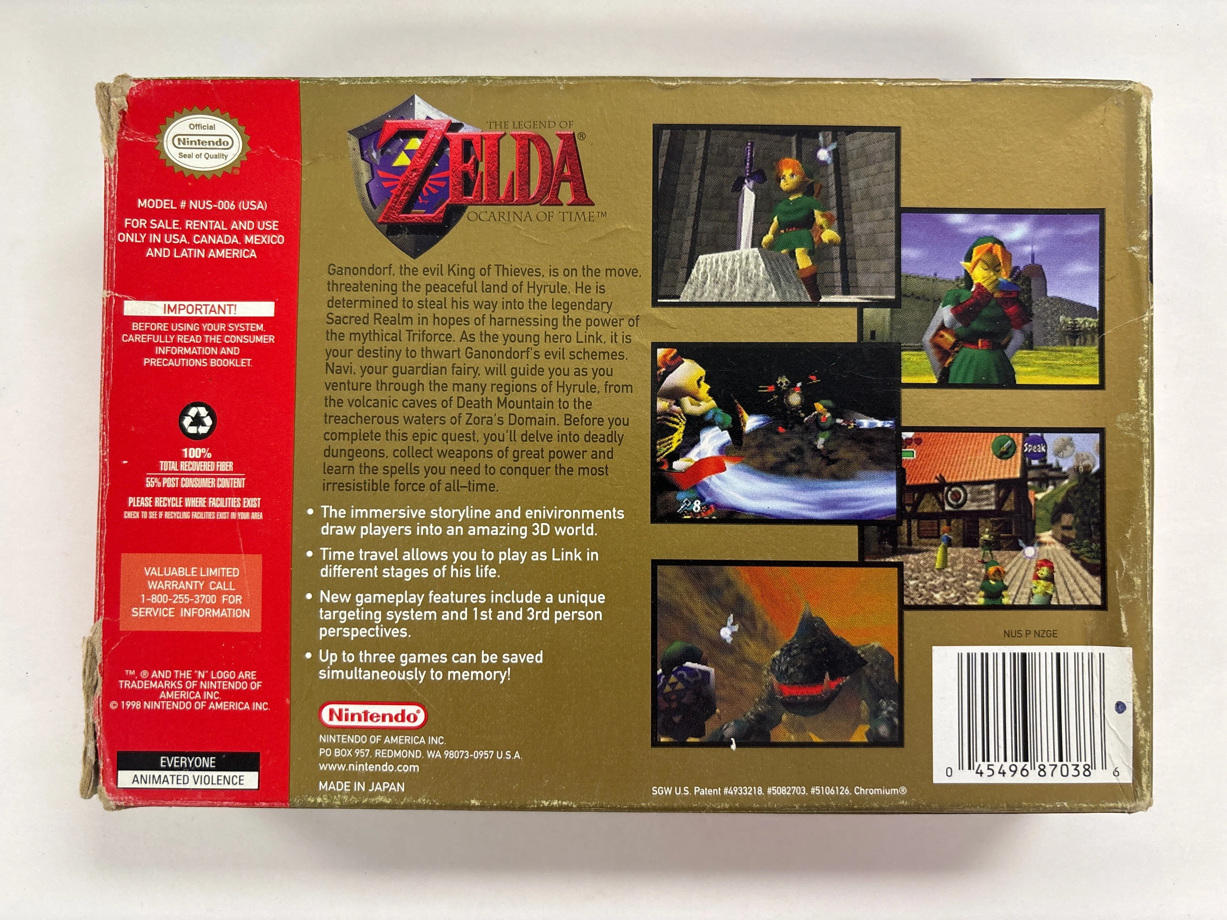 The Legend of Zelda: Ocarina of Time Collector's Edition - Nintendo 64 N64 Box & Manuals Only No Game - Image 3