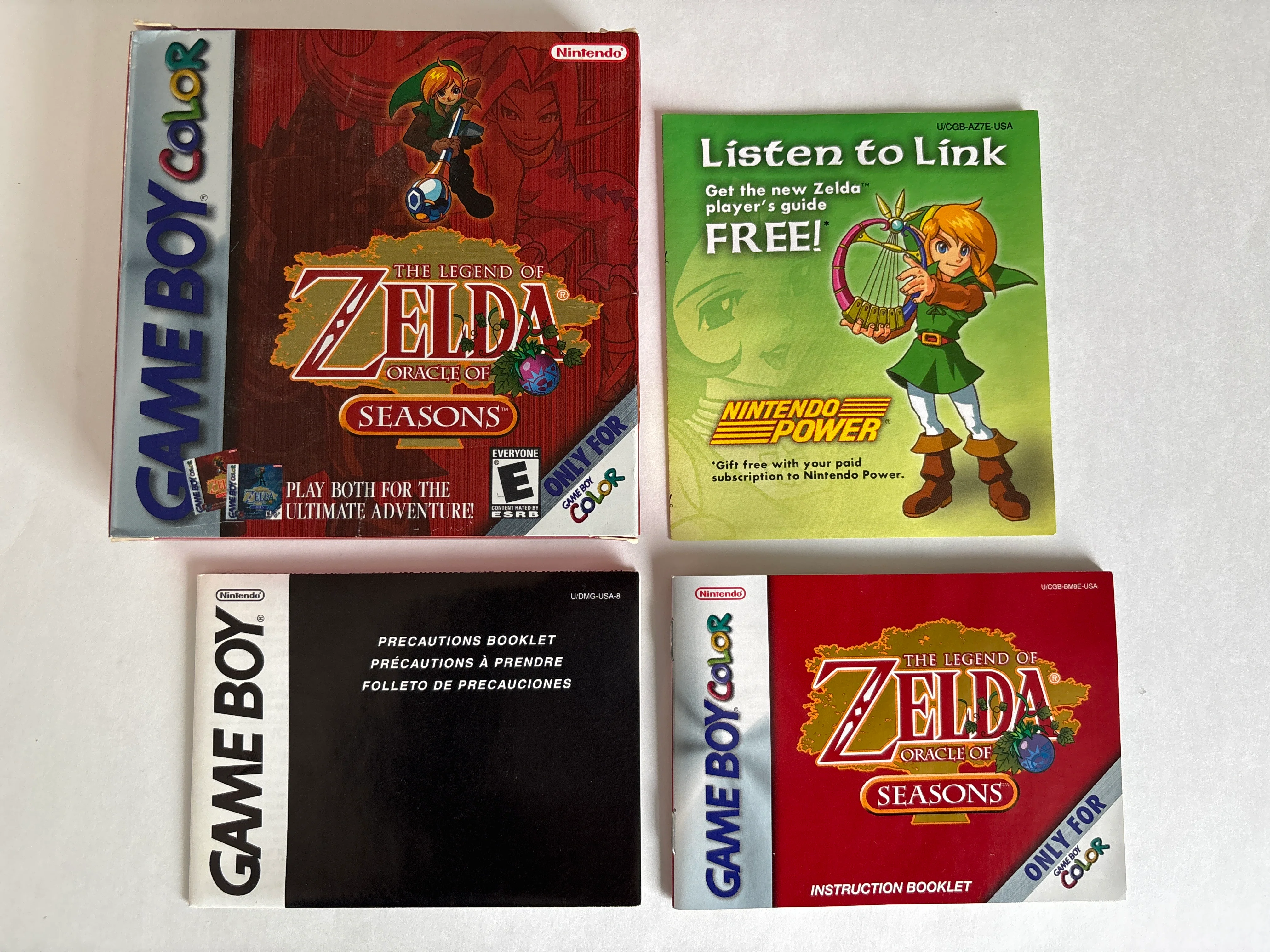 The Legend of Zelda: Oracle of Seasons - Nintendo Game Boy Color Box & Manuals Only No Game