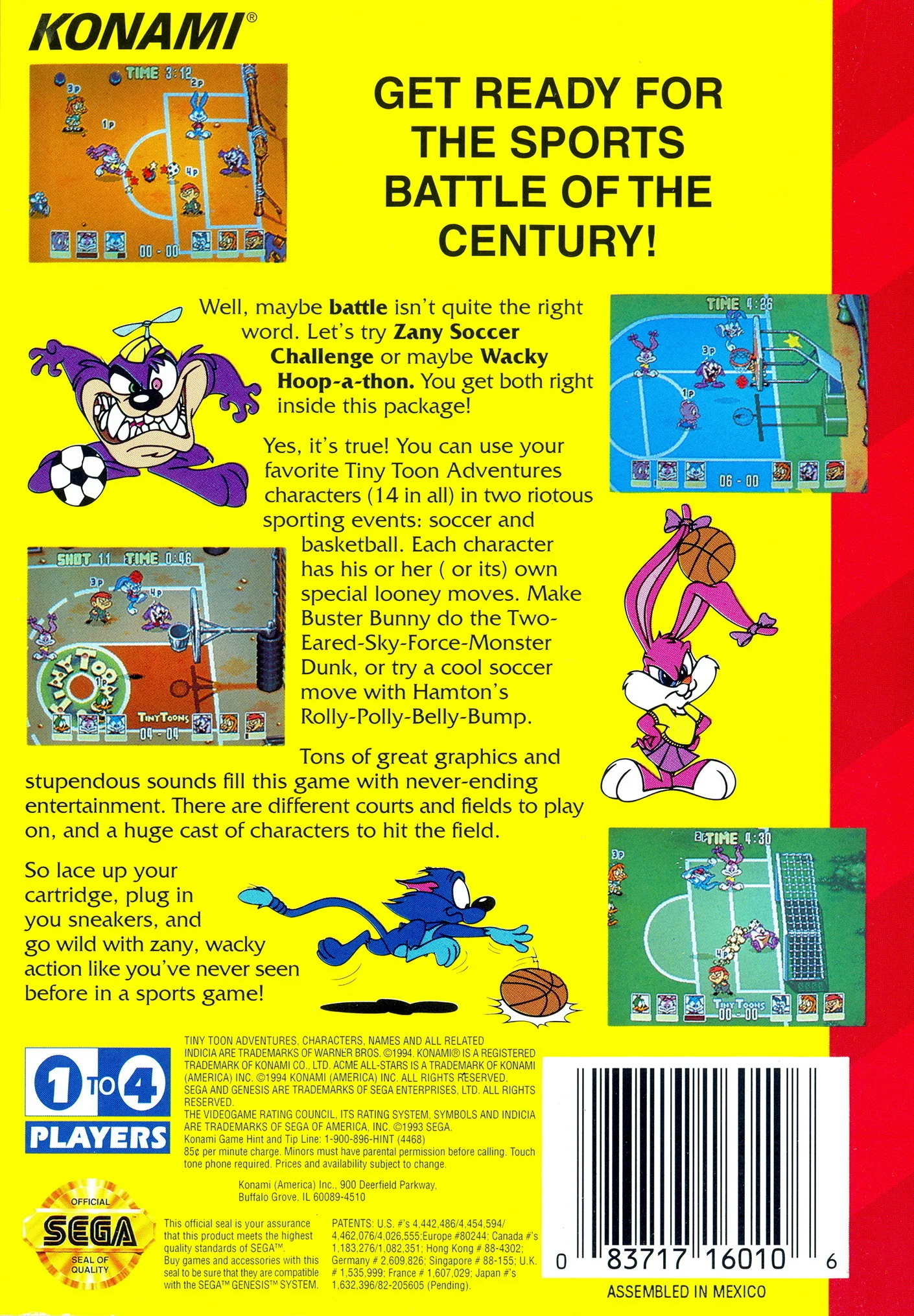 Tiny Toon Adventures ACME All-Stars - Sega Genesis - Image 2
