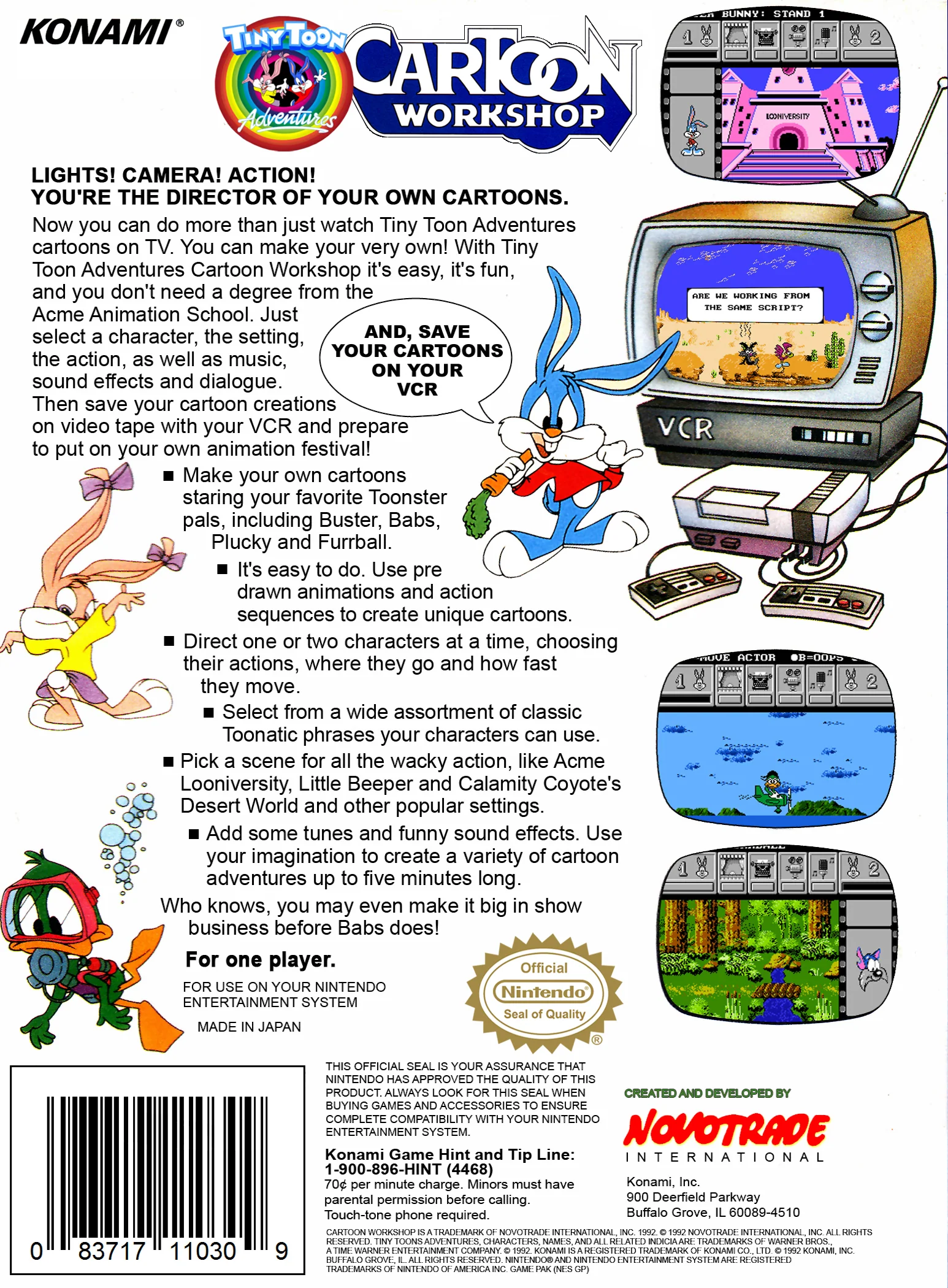 Tiny Toon Adventures Cartoon Workshop - NES - Image 2
