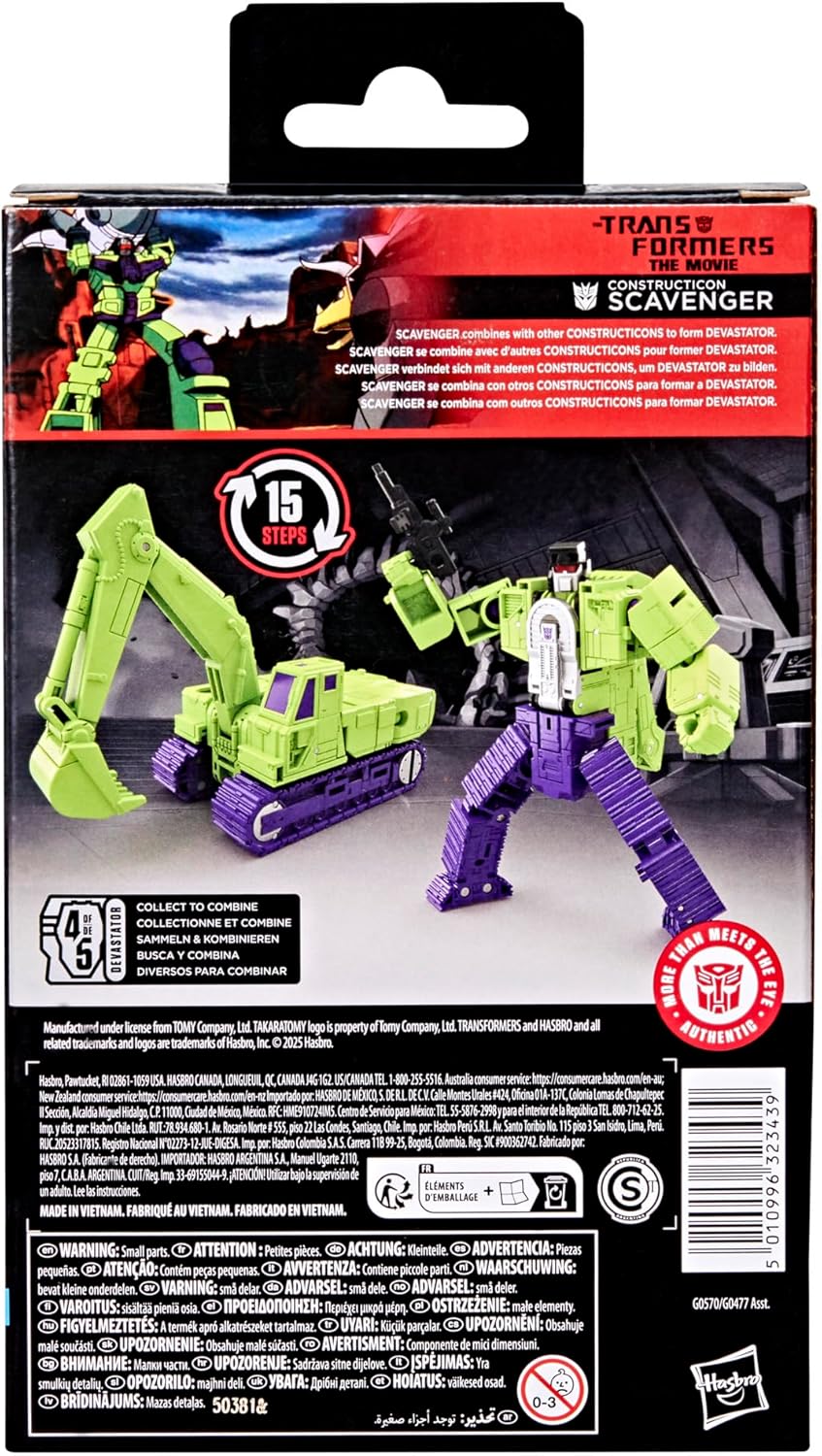 Transformers Studio Series 86 Deluxe Class The Transformers: The Movie Constructicon Scavenger - Image 2
