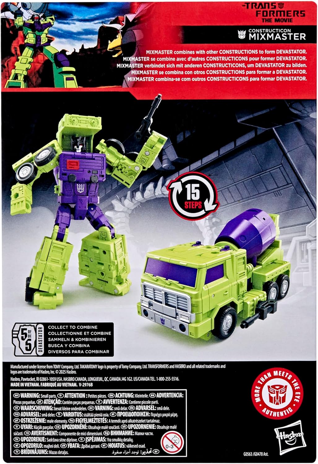 Transformers Studio Series 86 Voyager Class Transformers: The Movie Constructicon Mixmaster - Image 2