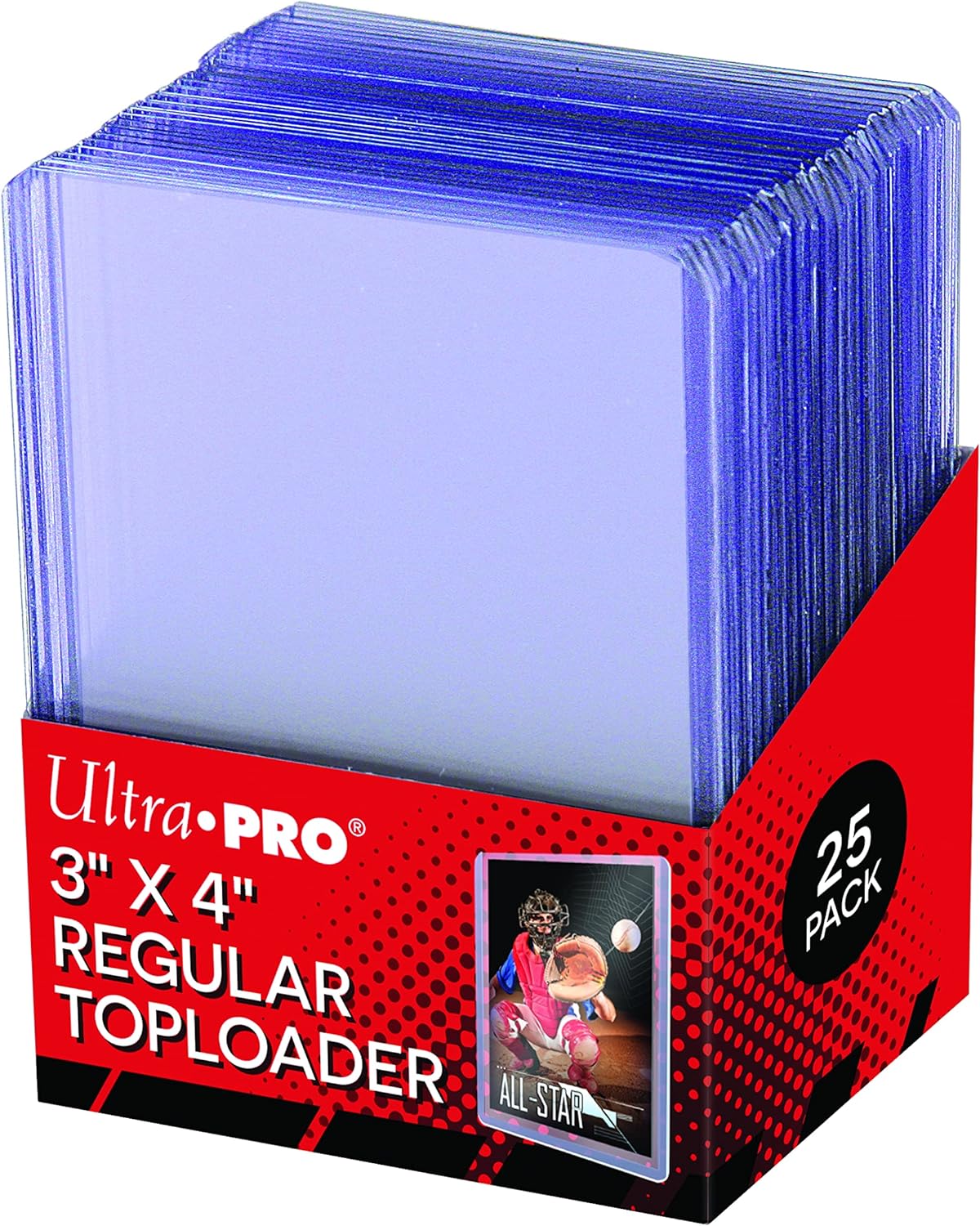 Ultra Pro: 3" X 4" Clear Regular Toploader 25ct for Cards Protectors Hard Plastic