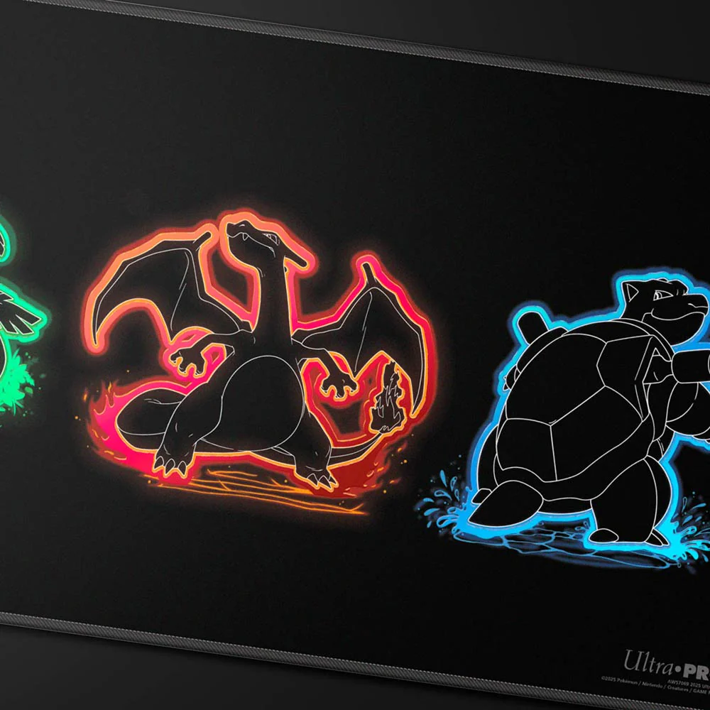 Ultra Pro: Playmat: Foil Pokemon - Neon Venusaur, Charizard, Blastoise Kanto - Image 2
